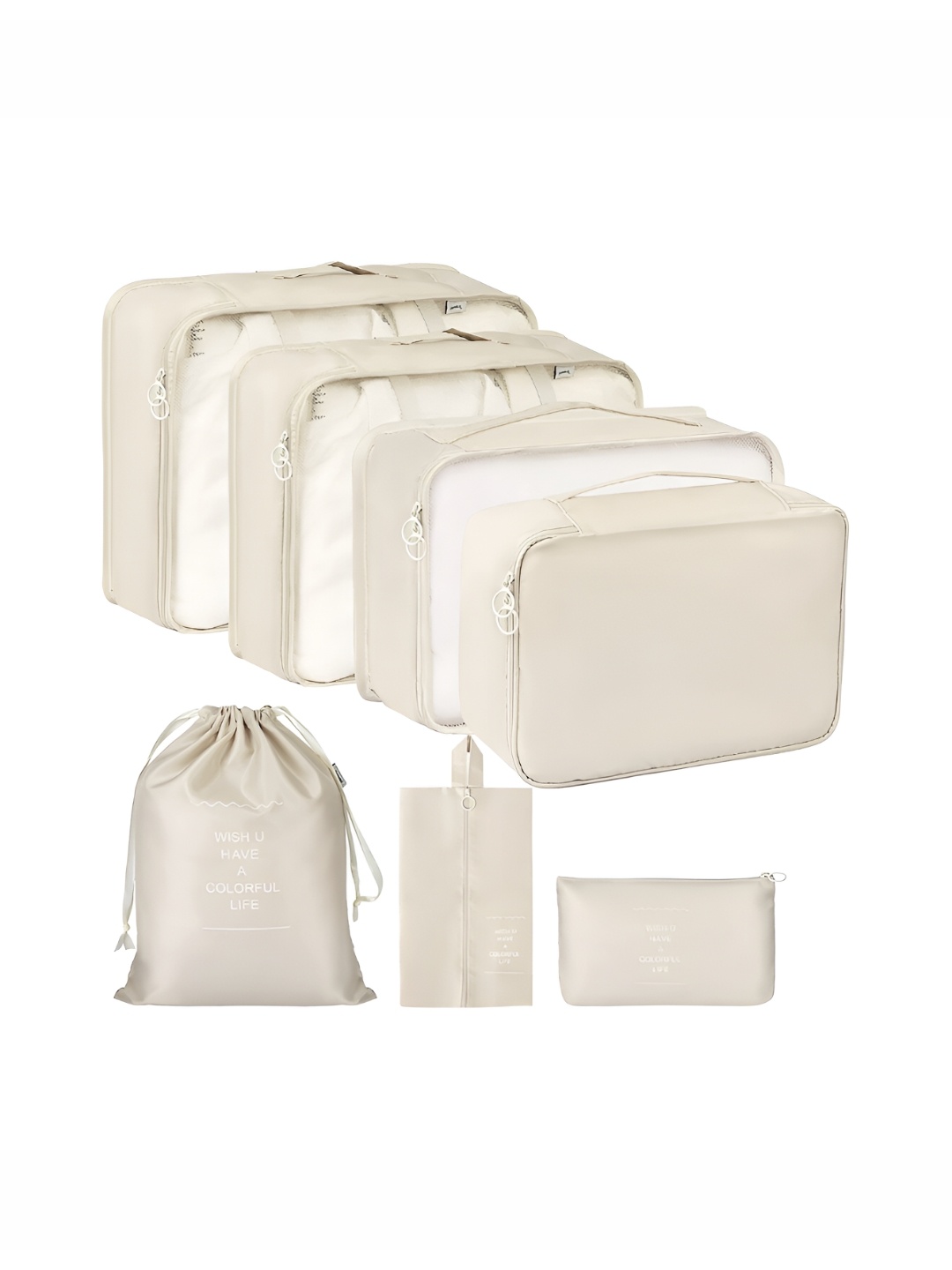 

Aura Cream 6 Pcs Travelling Pouch Set