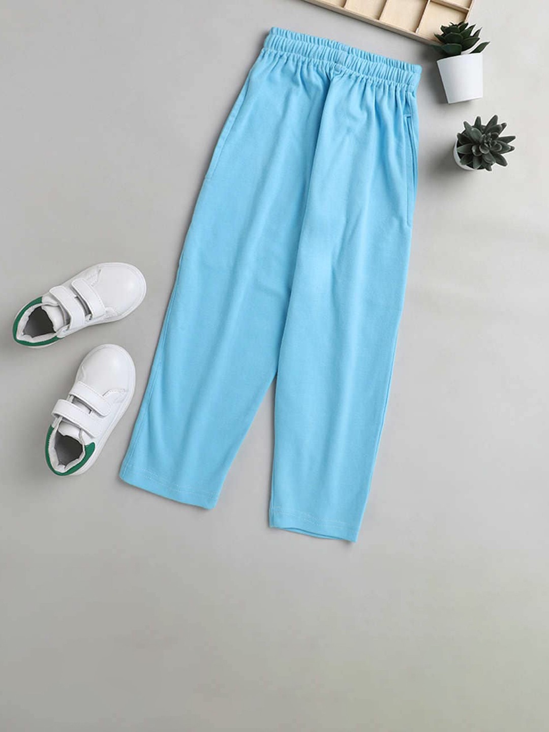 

Lil homies Women Smart Easy Wash Pure Cotton Trouser, Blue