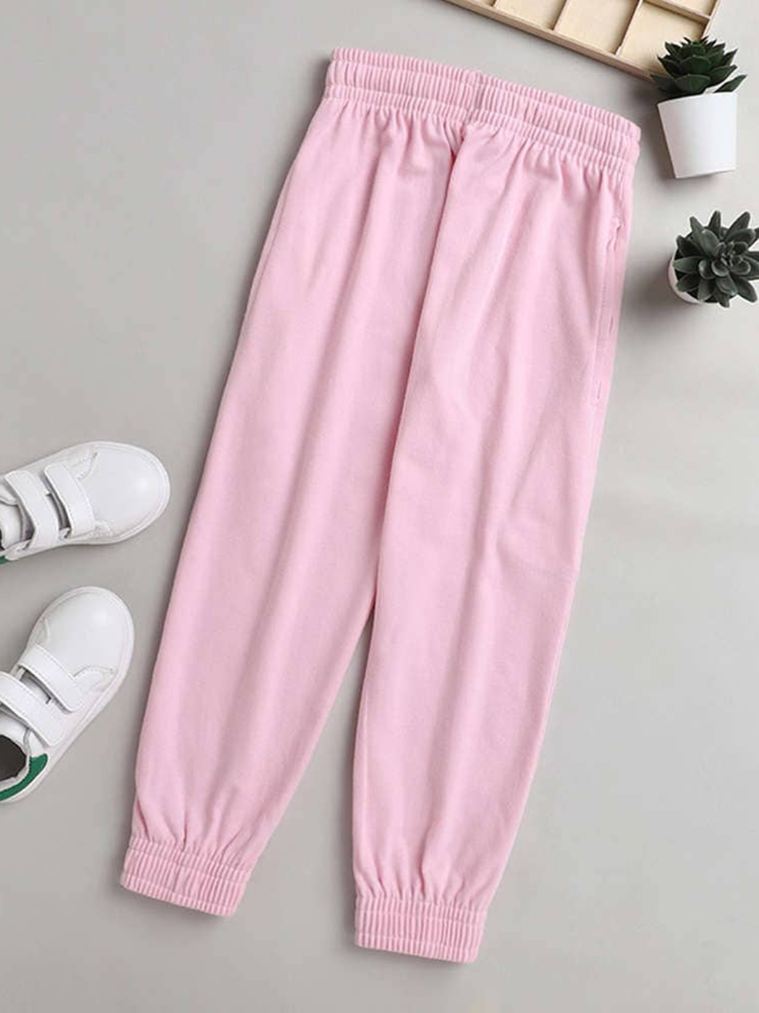 

Lil homies Women Smart Easy Wash Pure Cotton Jogger Trouser, Pink