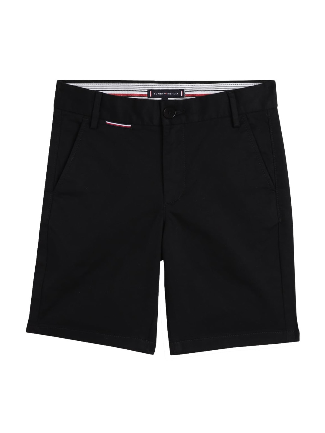 

Tommy Hilfiger Boys Mid Rise Cotton Shorts, Black