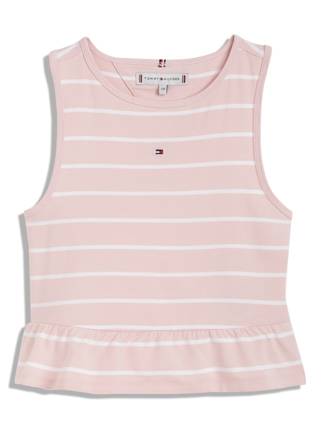 

Tommy Hilfiger Girls Round Neck Striped Regular Top, Pink
