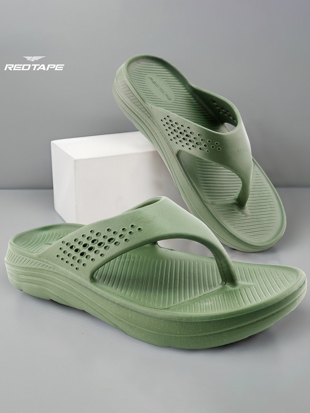 

Red Tape Men Thong Flip-Flops, Olive