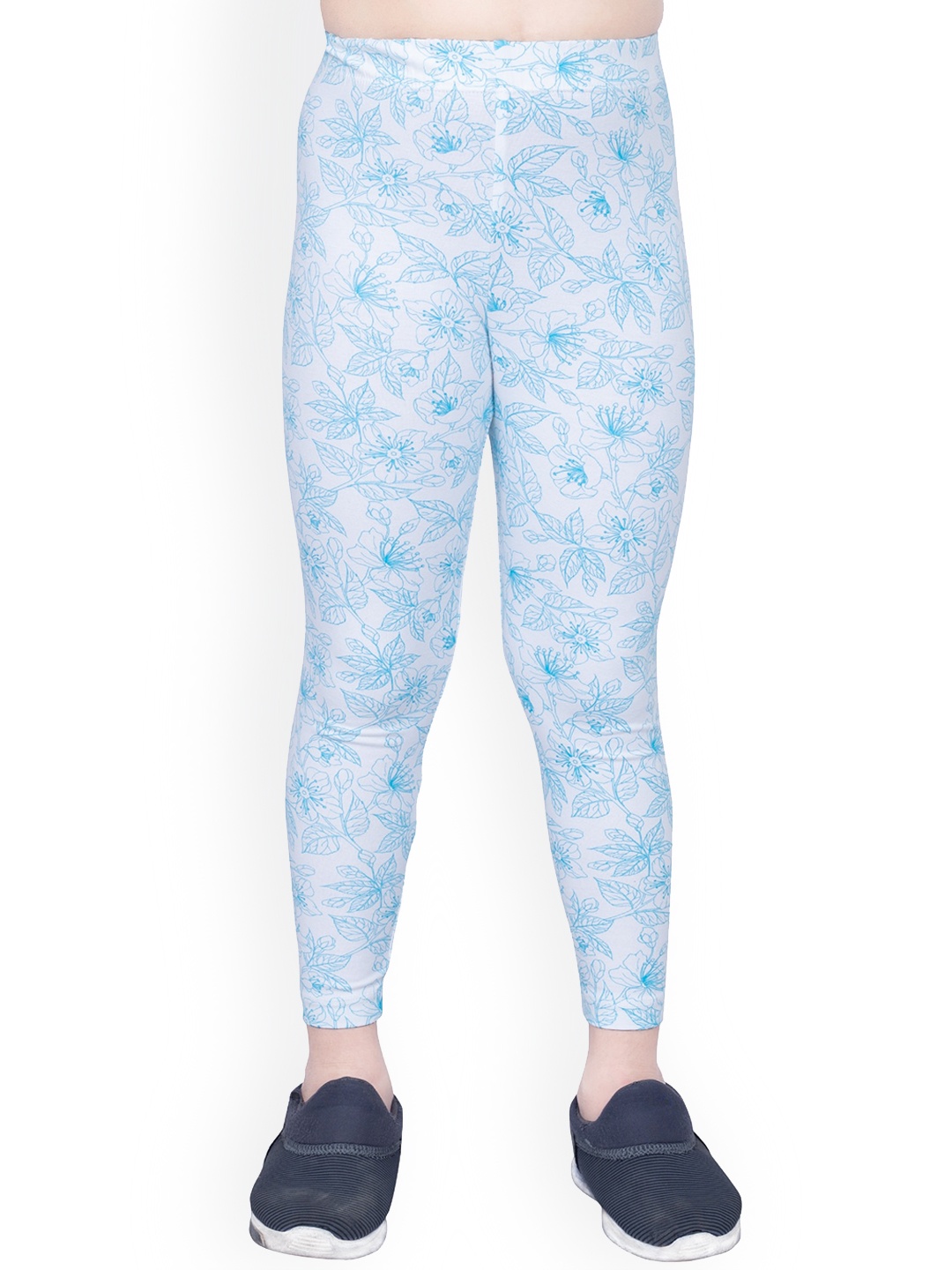 

ONE SKY Girls Printed Ankle Length Leggings, Blue