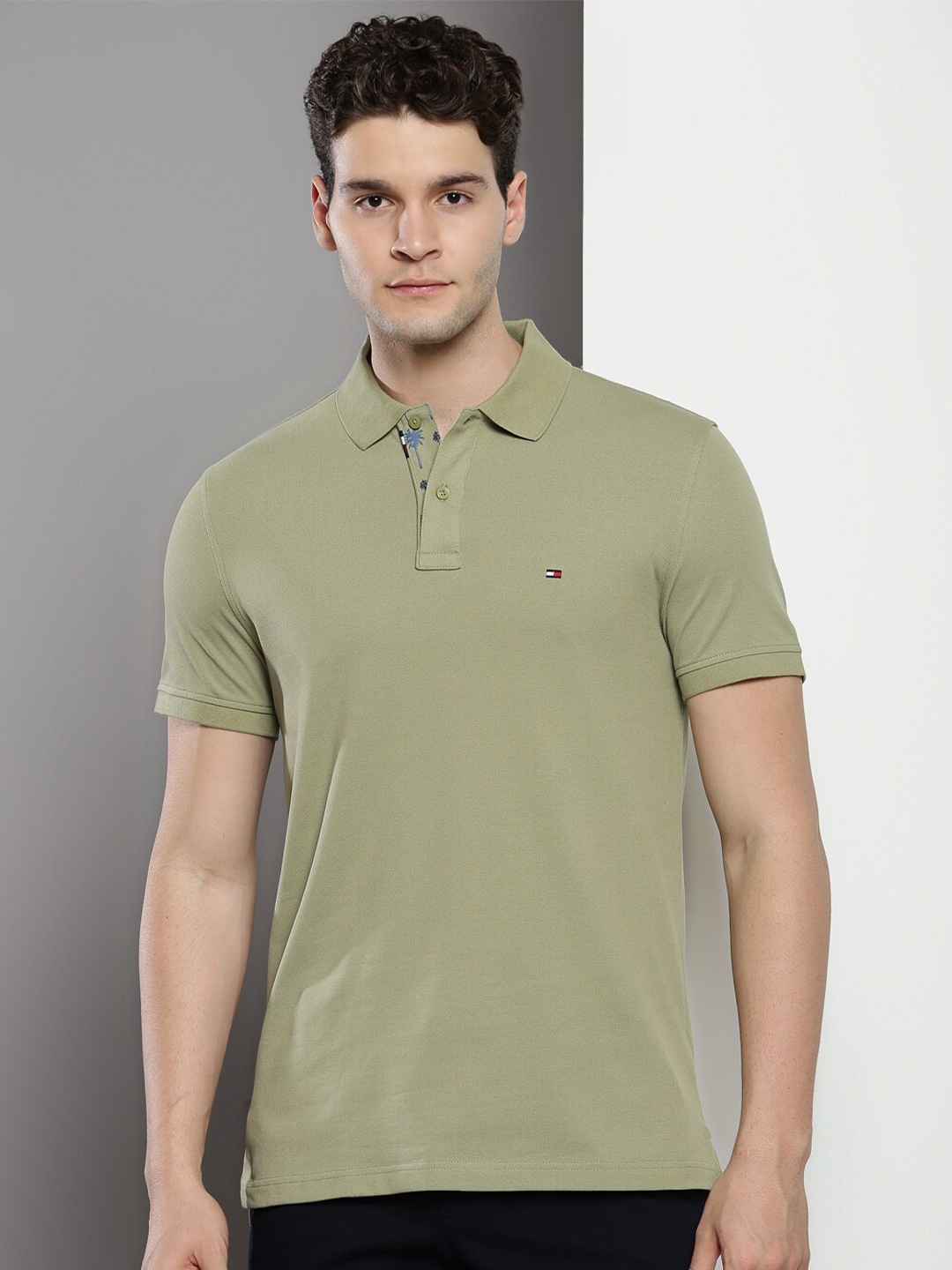 

Tommy Hilfiger Polo Collar Organic Cotton Regular Fit T-shirt, Green