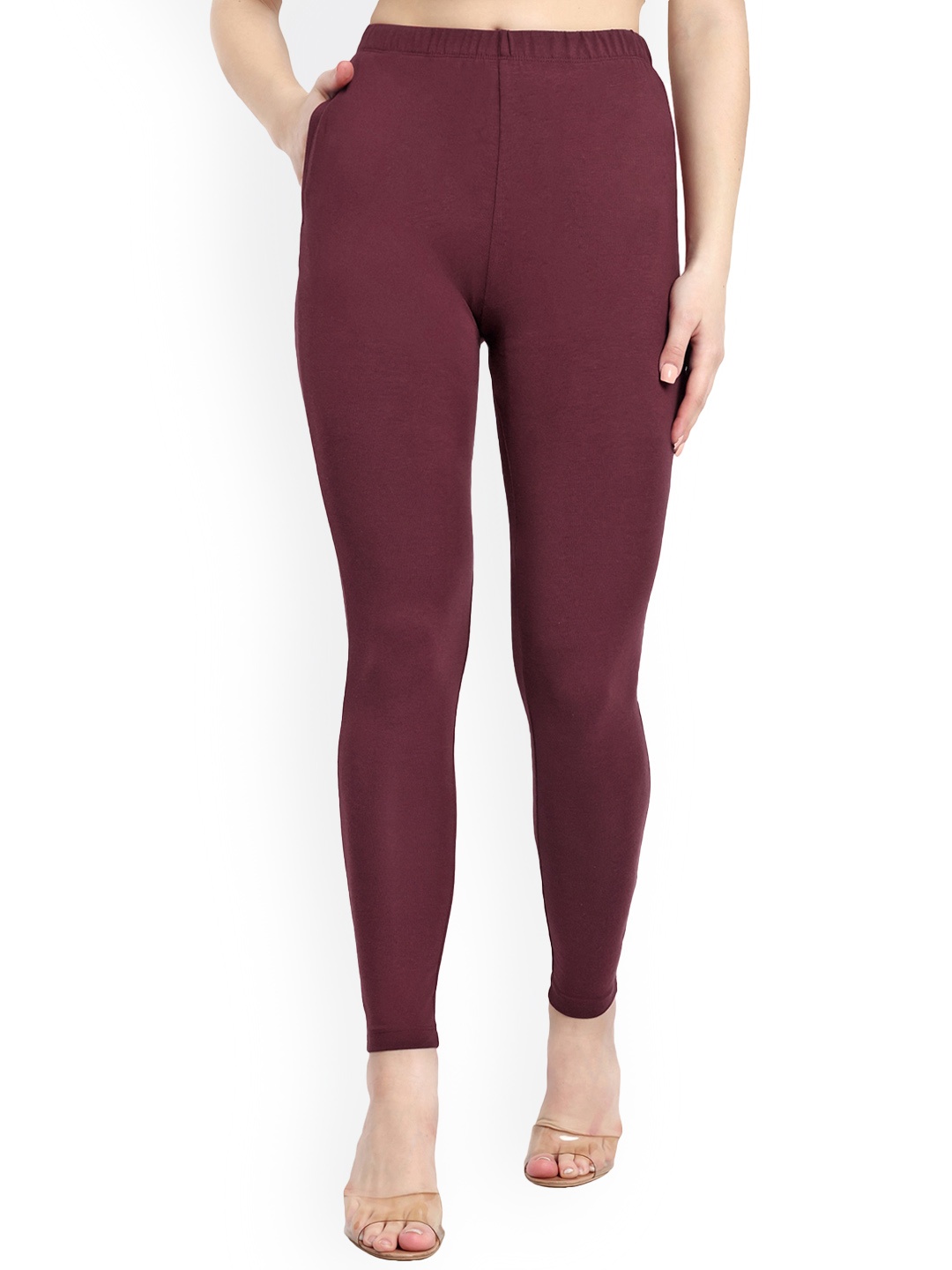 

ONE SKY Ankle Length Leggings, Burgundy