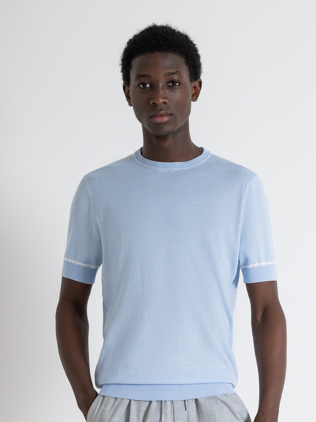 

Antony Morato Round Neck Short Sleeves Cotton T-shirt, Blue