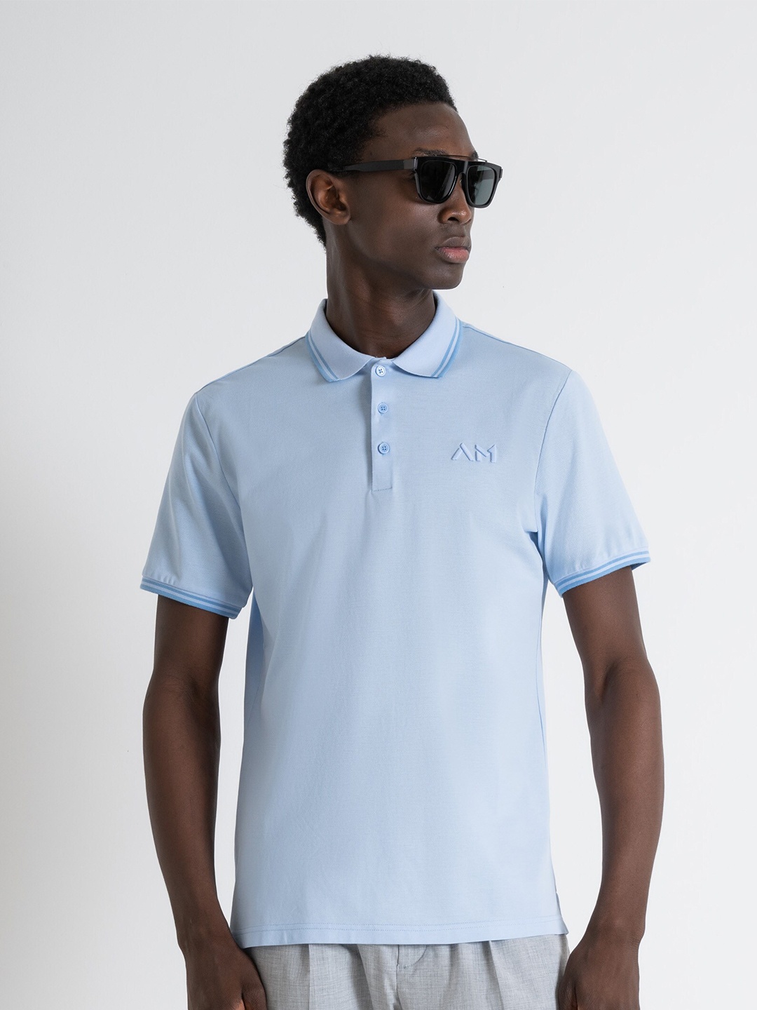 

Antony Morato Polo Collar Short Sleeves Cotton T-shirt, Blue