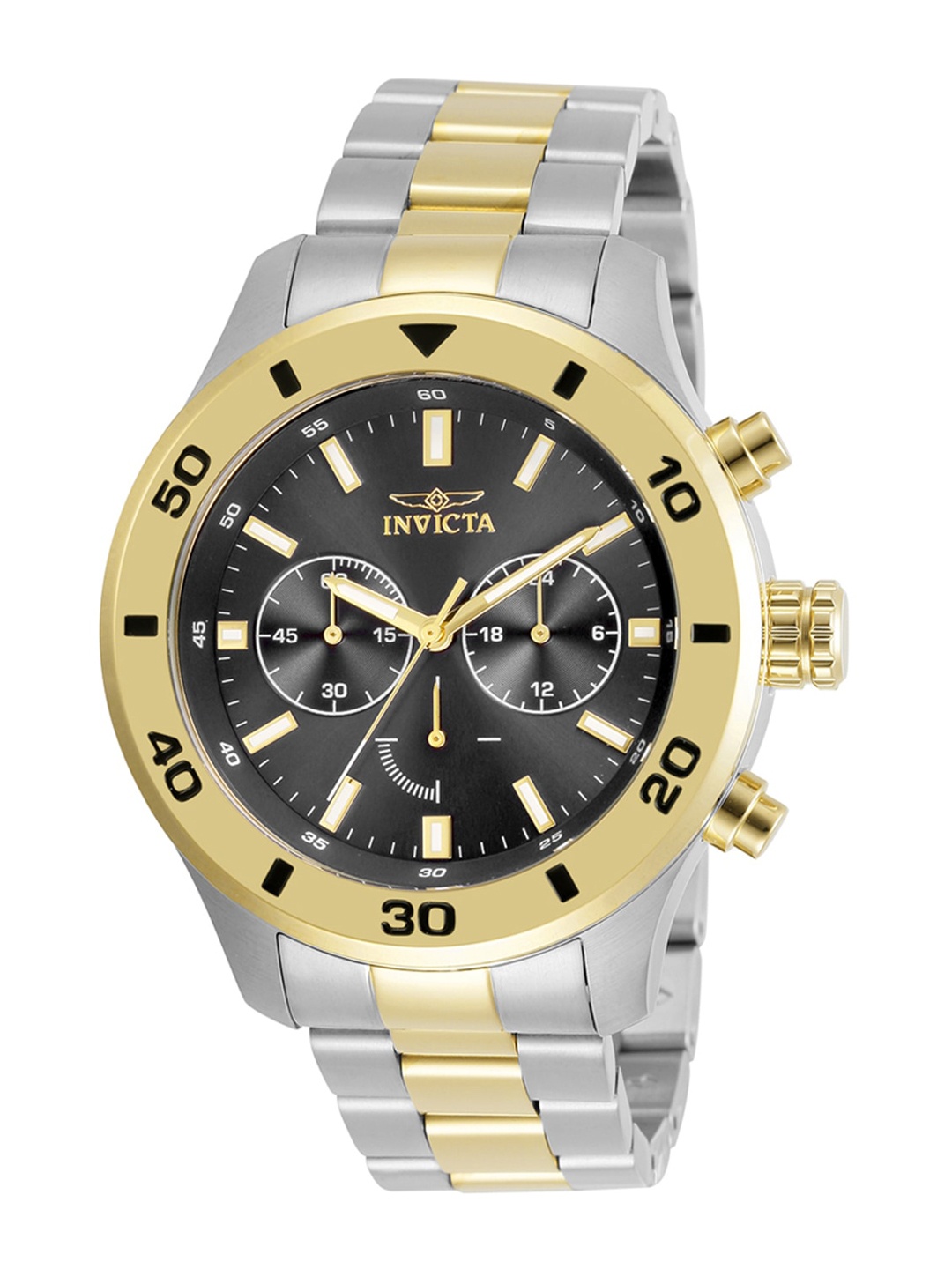 

Invicta Men Dial & Stainless Steel Bracelet Style Straps Analogue Watch 28889, Gold