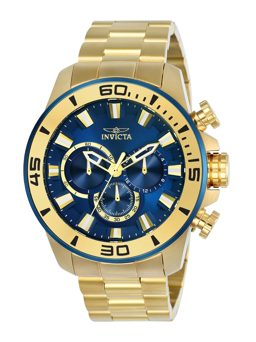 

Invicta Men Stainless Steel Bracelet Style Straps Analogue Watch 22587, Gold