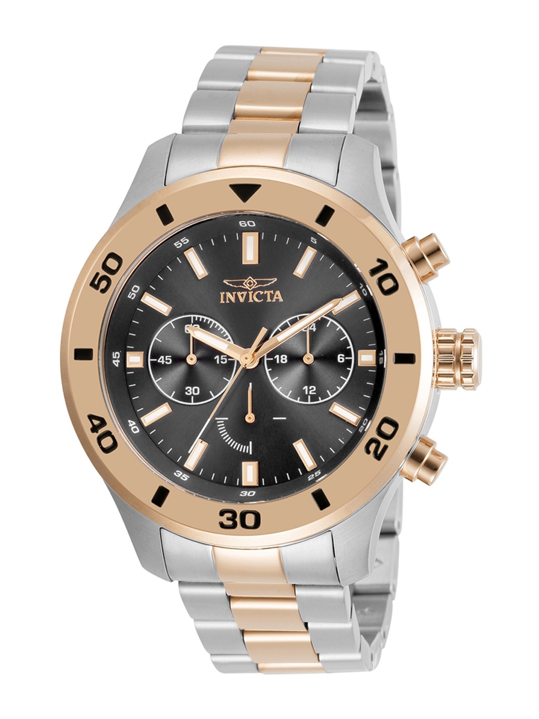 

Invicta Men Stainless Steel Bracelet Style Straps Analogue Watch 28890, Rose gold