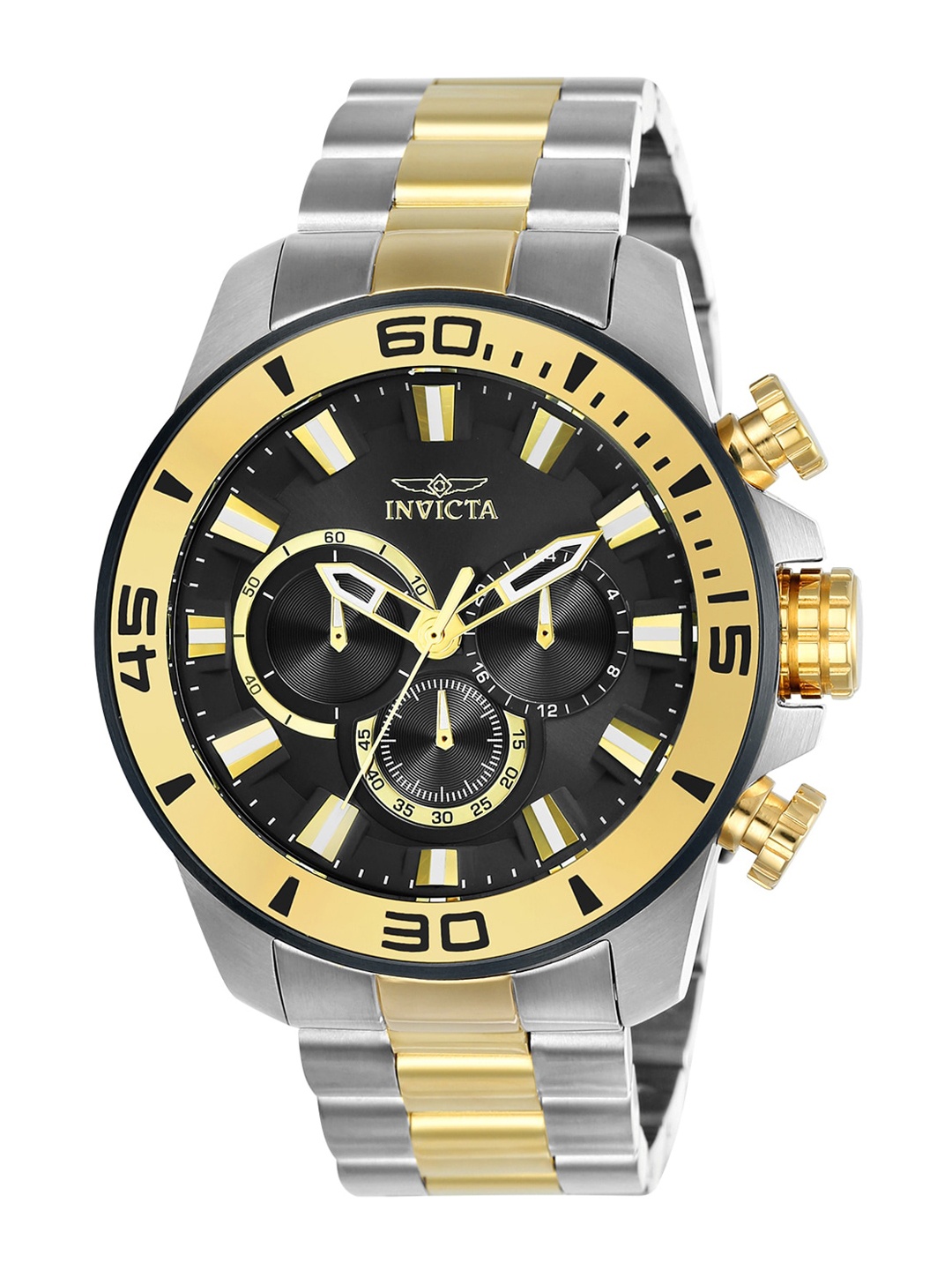 

Invicta Men Pro Diver Textured Dial Bracelet Style Straps Analogue Watch 22588, Gold