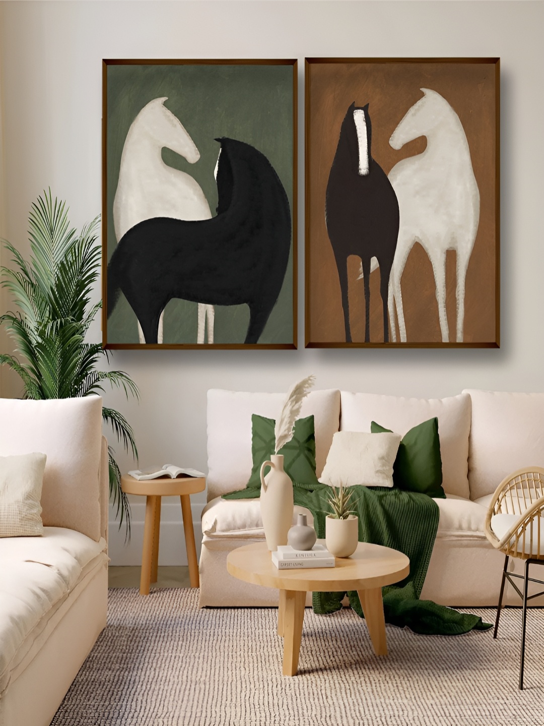 

Artsense Brown & Black Canvas Abstract Painting Wall Art