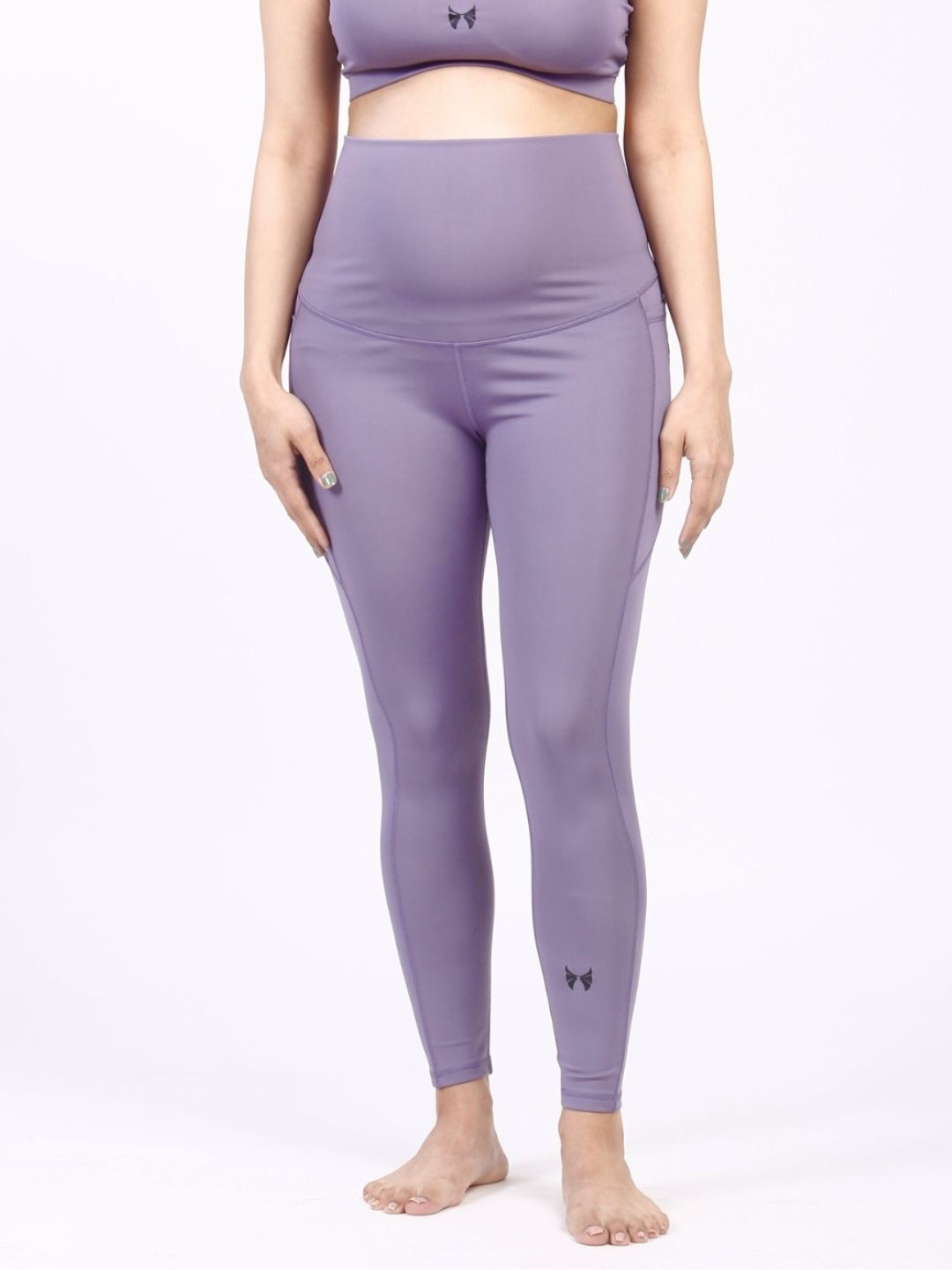 

skyria Women Sweat Wicking Rapid-Dry Maternity Tights, Grey
