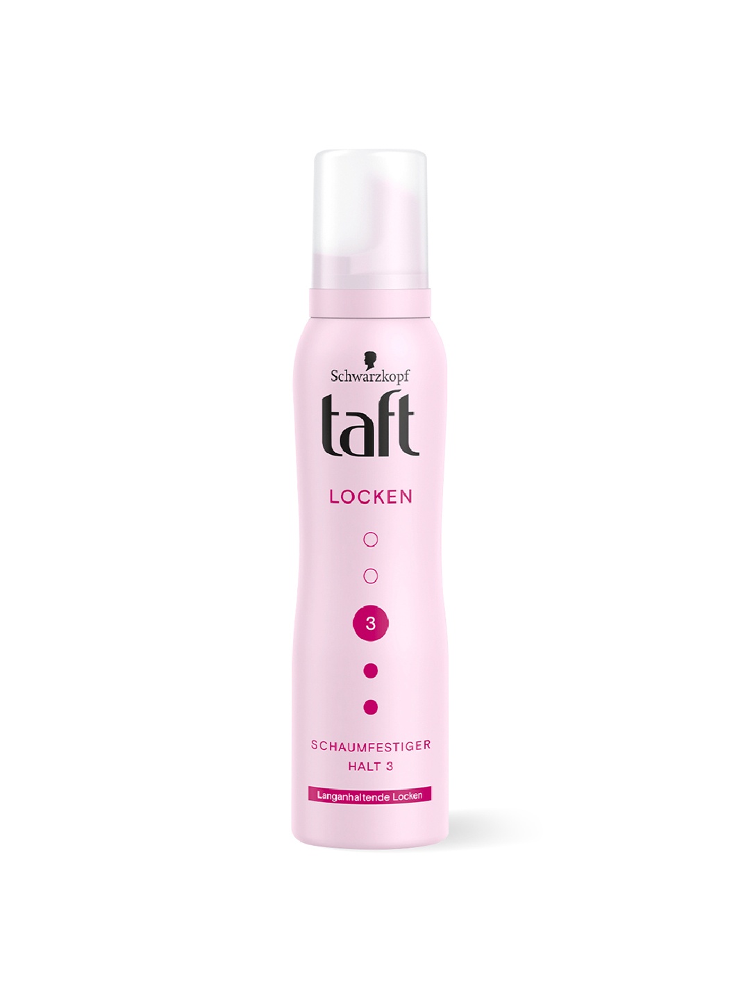 

Schwarzkopf Taft Weather-Proof Locken Hair Mousse For Long Lasting Defined Curls - 150ml, Pink