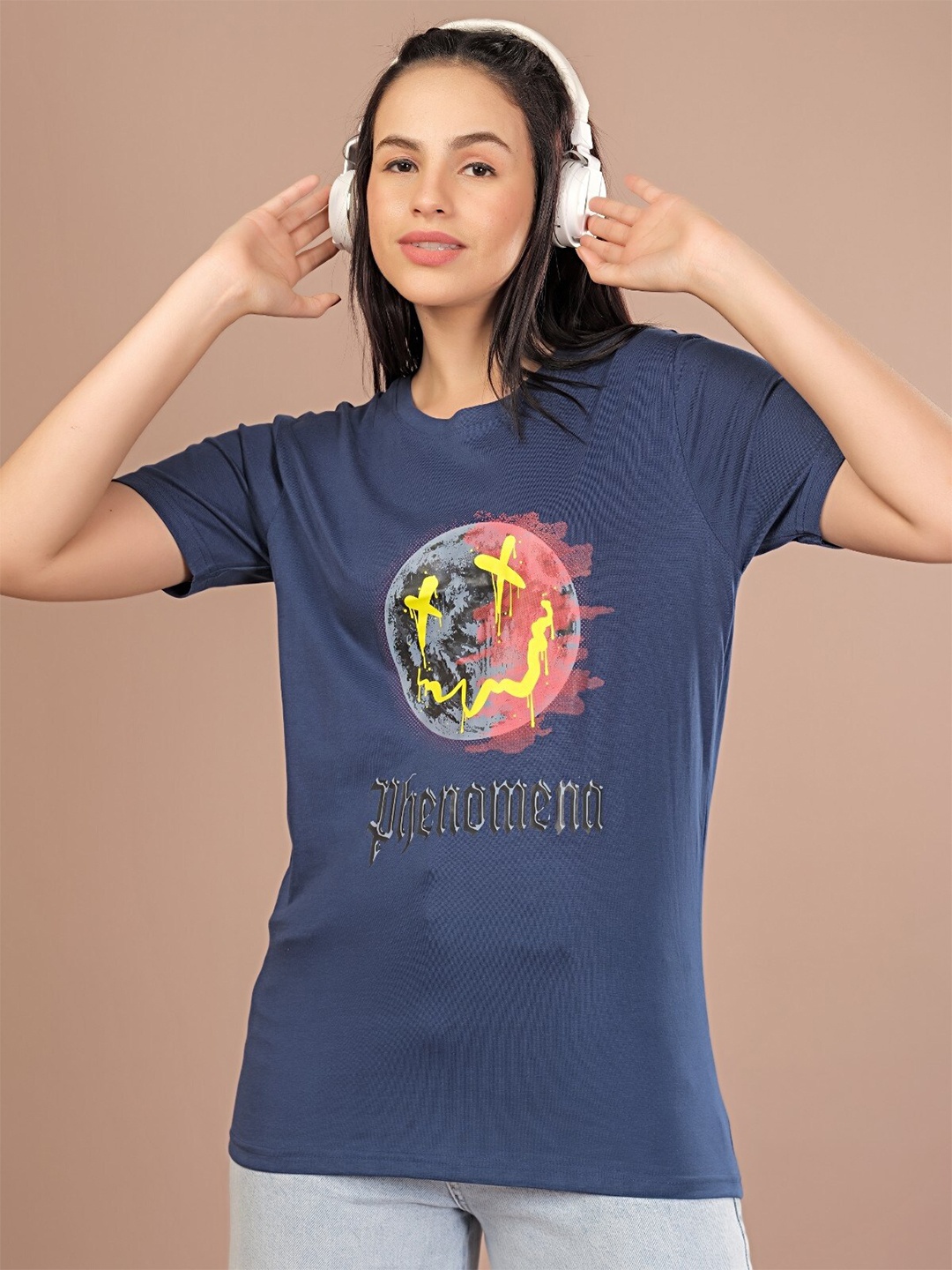 

STHULAS Printed Round Neck T-shirt, Blue