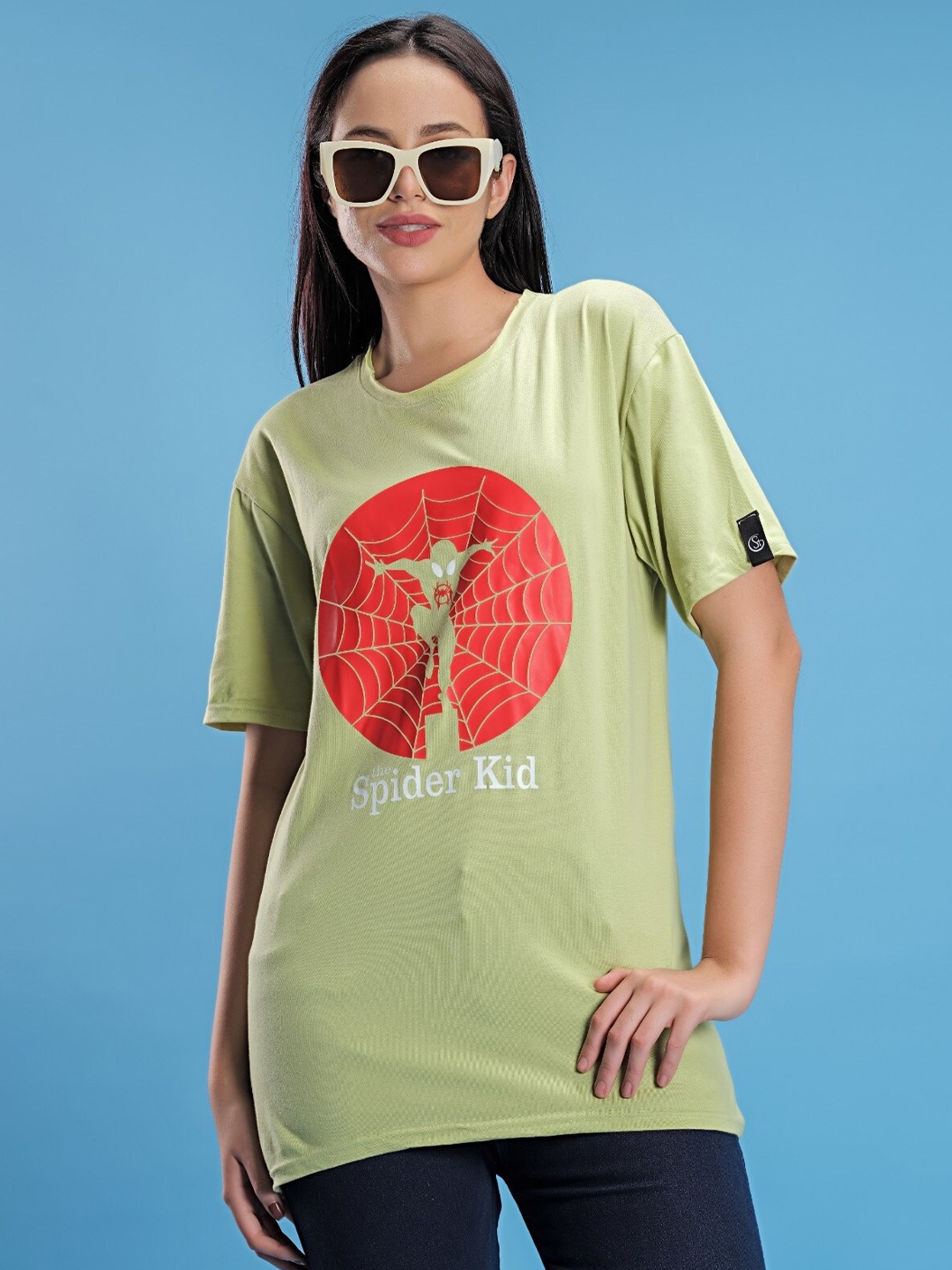 

STHULAS Printed Round Neck T-shirt, Green