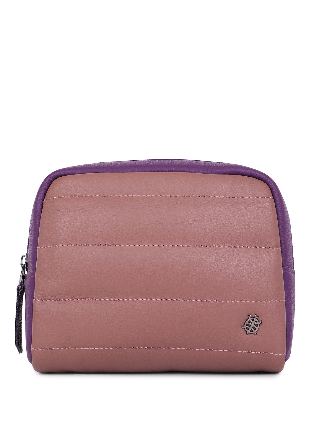 

Tortoise Cable Pouch Unisex Genuine Leather Tech Kit Organiser Travel Pouch, Mauve