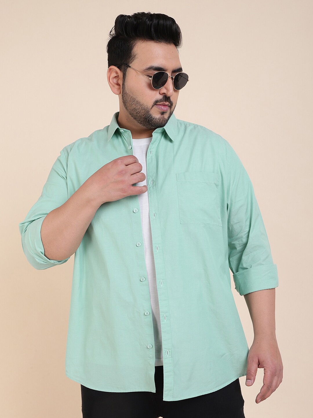 

Sztori Spread Collar Casual Shirt, Sea green