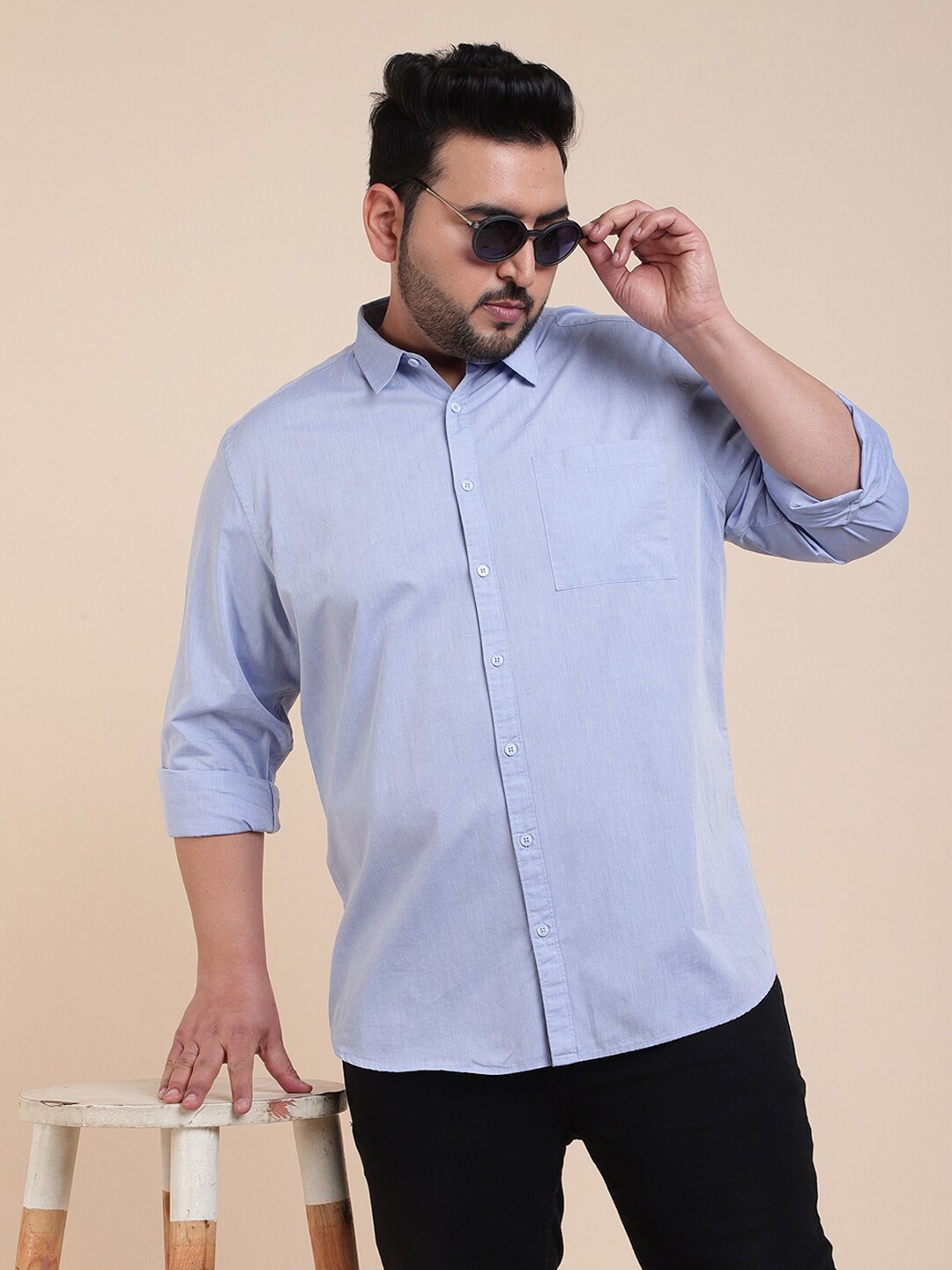 

Sztori Spread Collar Casual Shirt, Blue