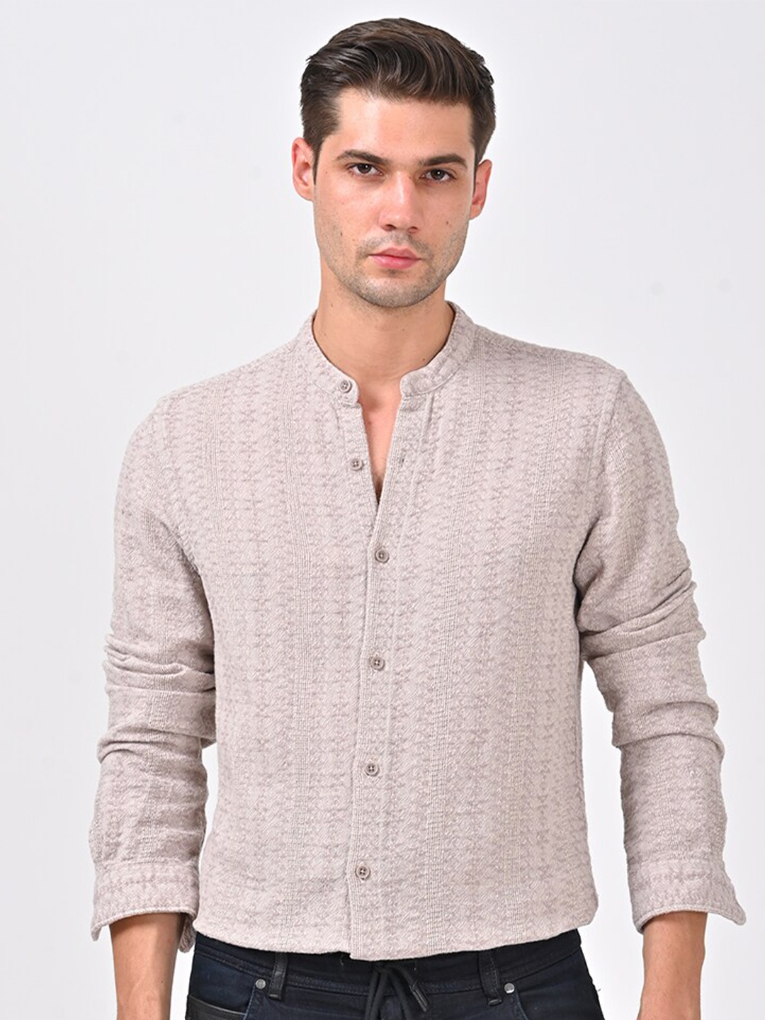 

POE Smart Slim Fit Opaque Cotton Casual Shirt, Purple