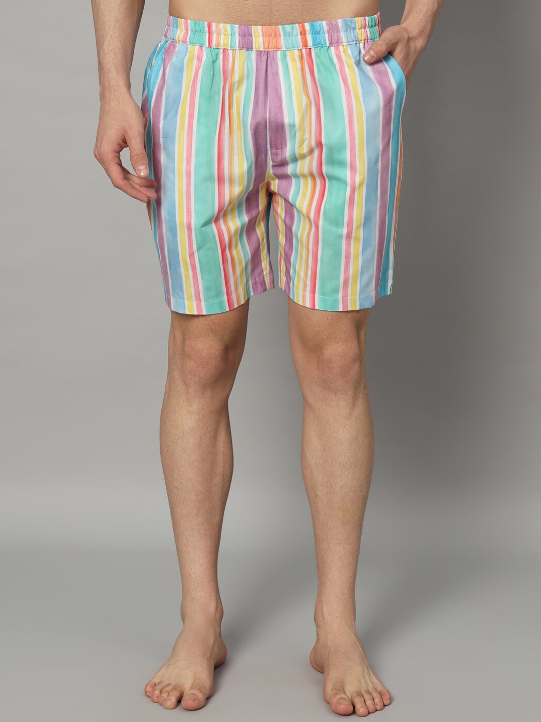 

OWO THE LABEL Striped Pure Cotton Boxer- OTLMB13-S, Blue