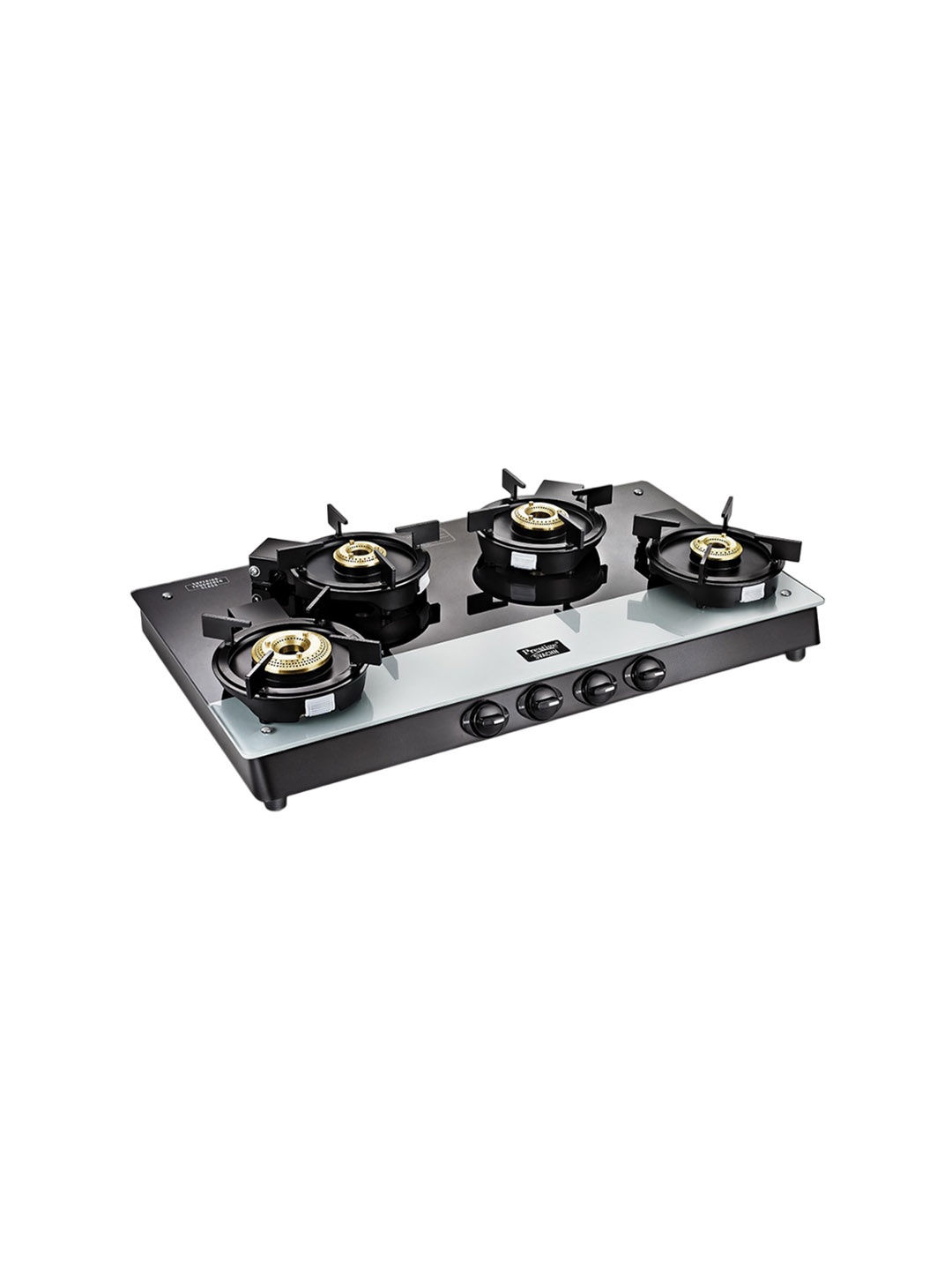 

Prestige Svachh Duo Toughened Glass 4 Liftable Burners Manual Gas Stove - Gtsd 04 L, Black