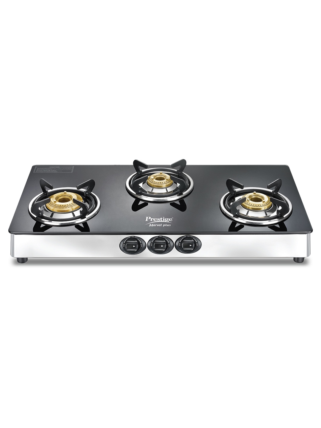 

Prestige Black Marvel Plus Gtm 03L Ss Manual Stainless Steel 3 Burners Gas Stove