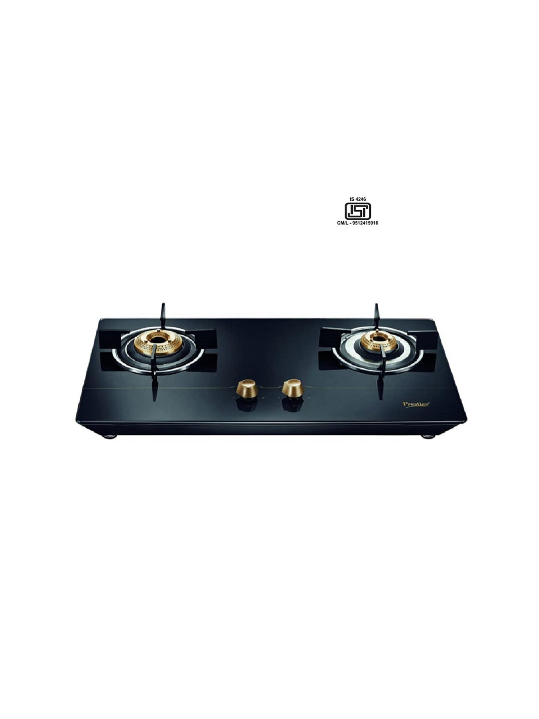 

Prestige Black Euro L.P. Glass Top 2 Burners Gas Stove