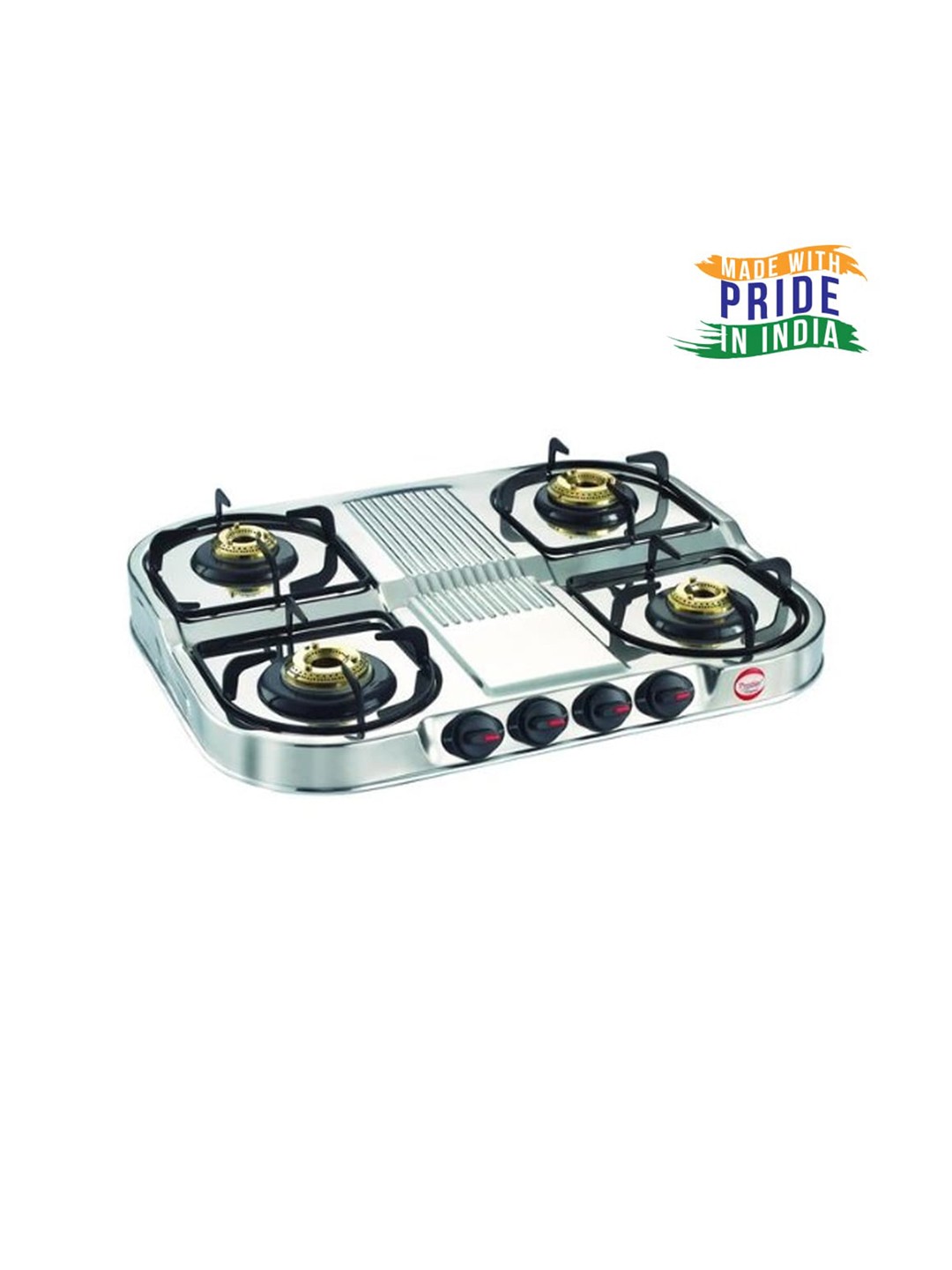 

Prestige Royale Grey 4 Burners Gas Stove - DGS 04, Silver