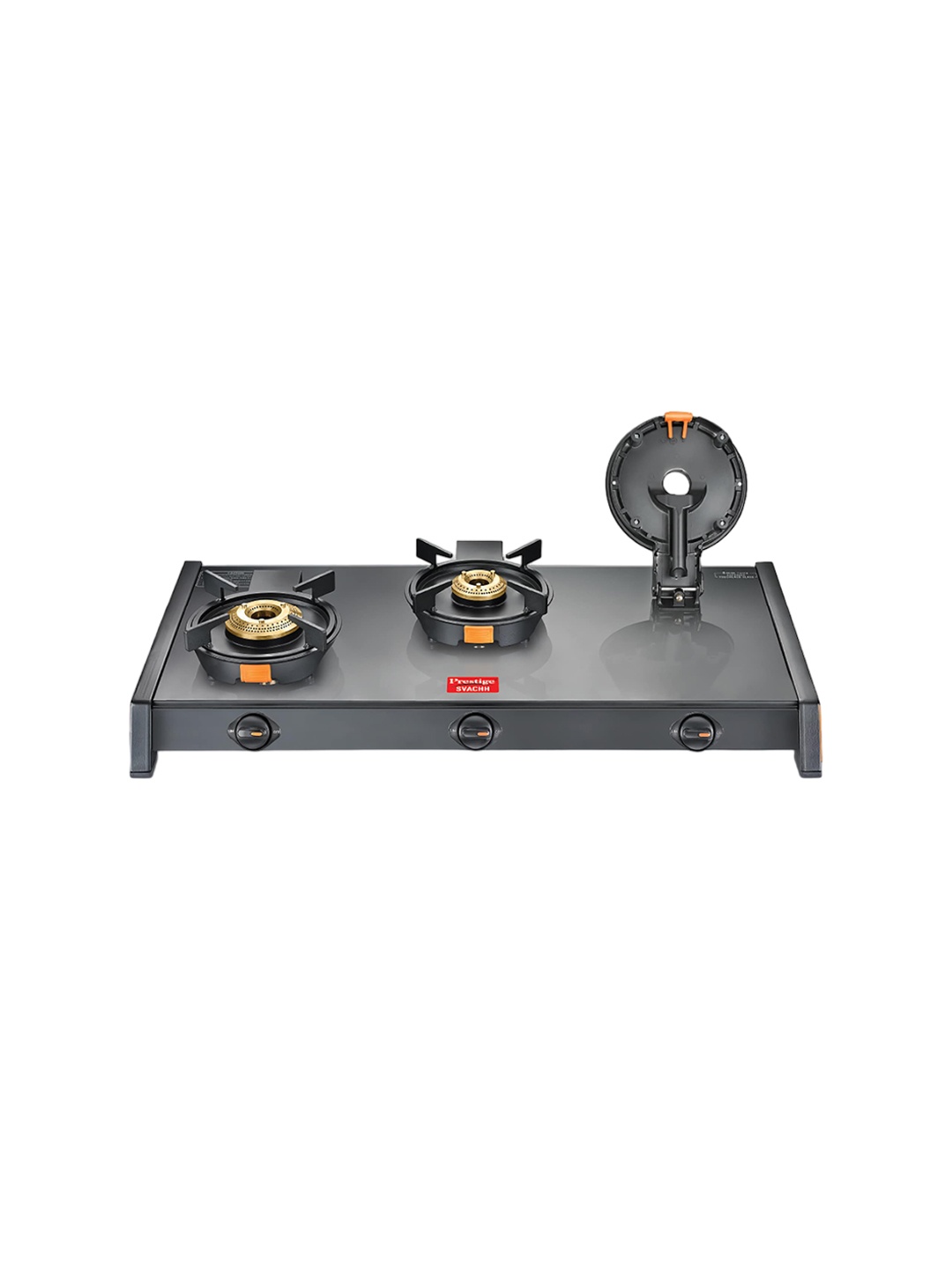 

Prestige Black Svachh Gtsb-03 Manual Thoughened Glass Top 3 Brass Burners Gas Stove