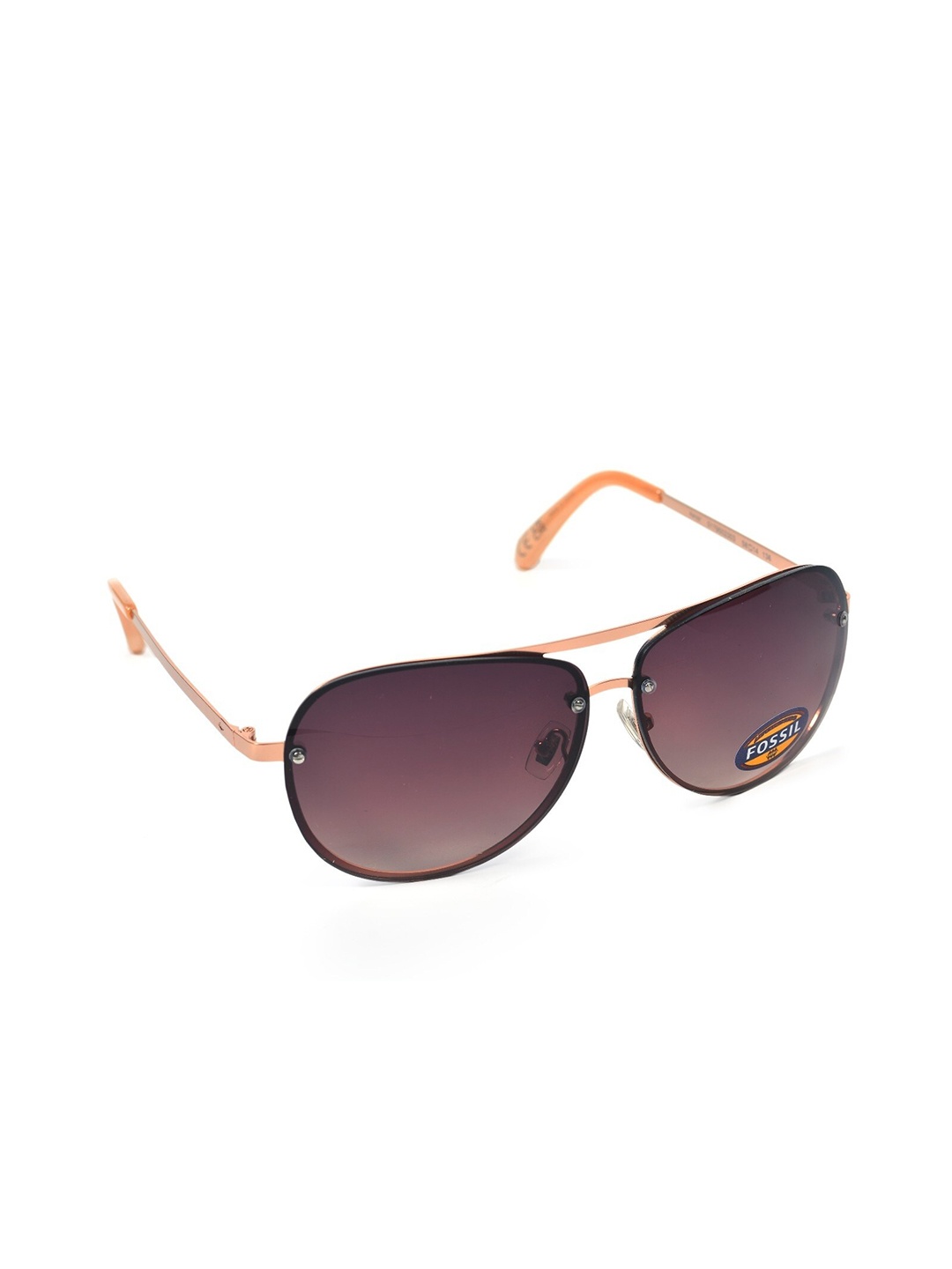 

Fossil Outlook Women Aviator Sunglasses with UV Protected Lens 16426931200, Brown