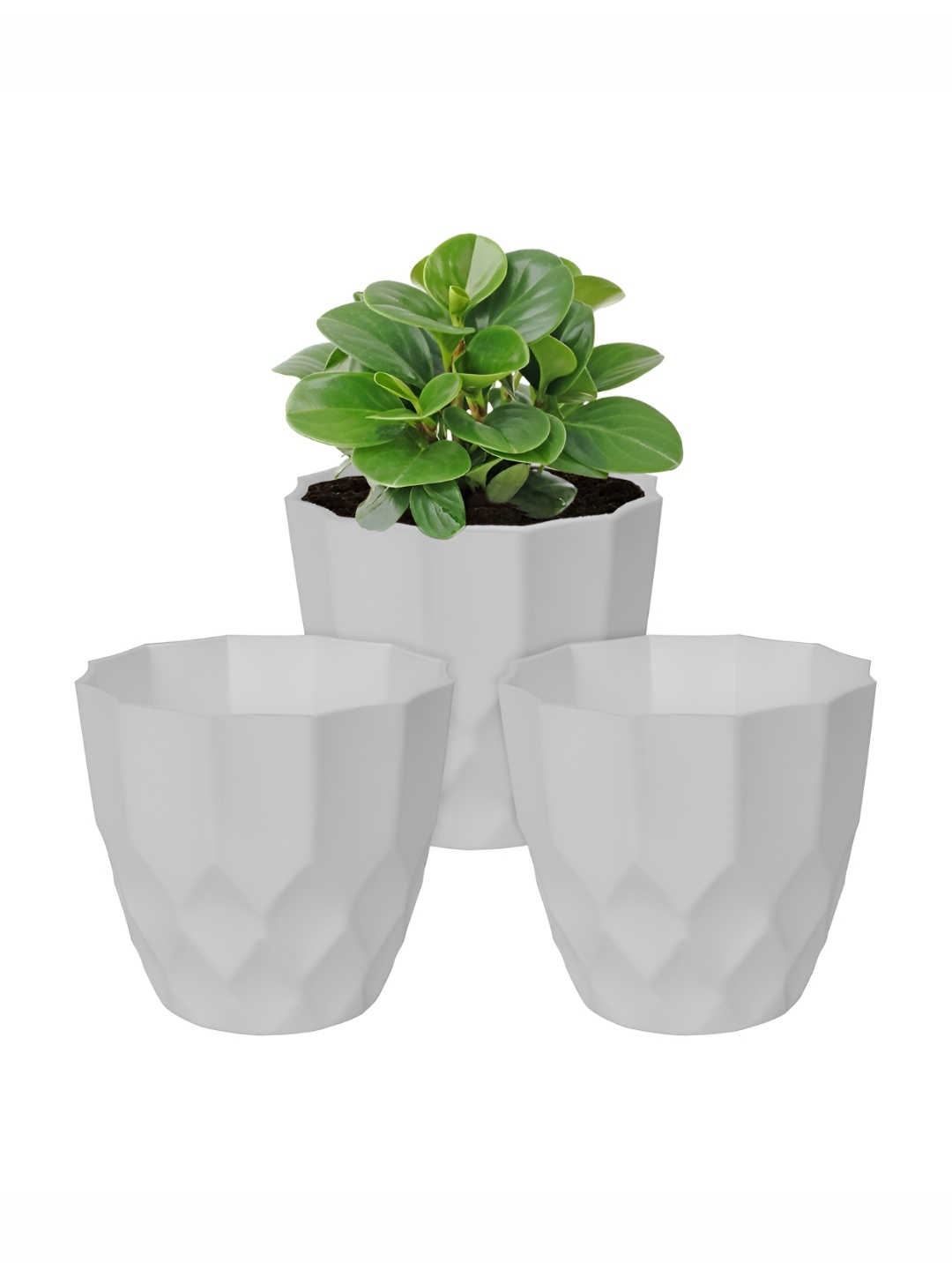 

Kuber Industries White 3 pieces Flower Planters