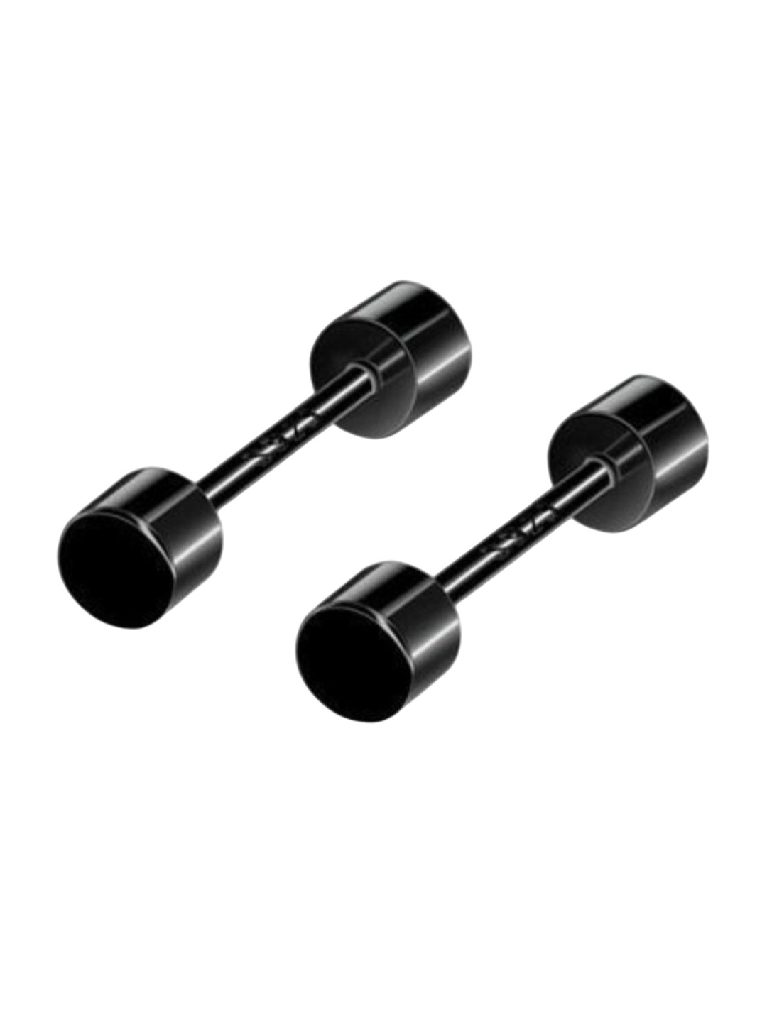 

SALTY Men Stainless Steel Dumbbell Studs Earrings, Silver