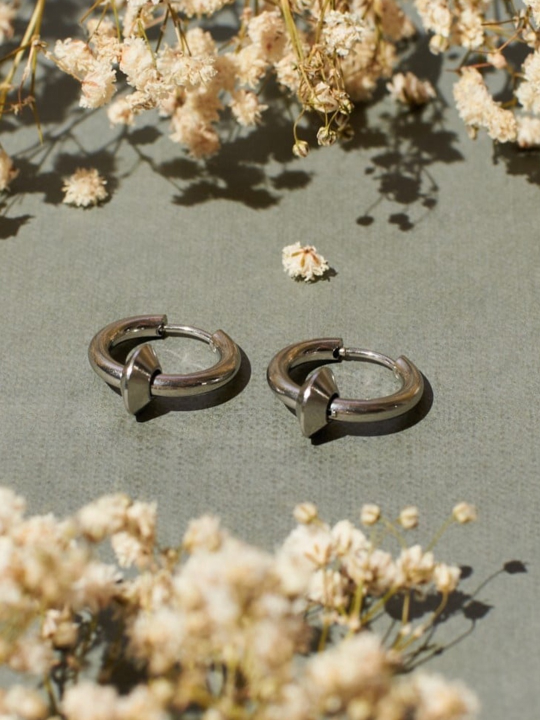 

SALTY Stainless Steel Hoop Earrings, Silver