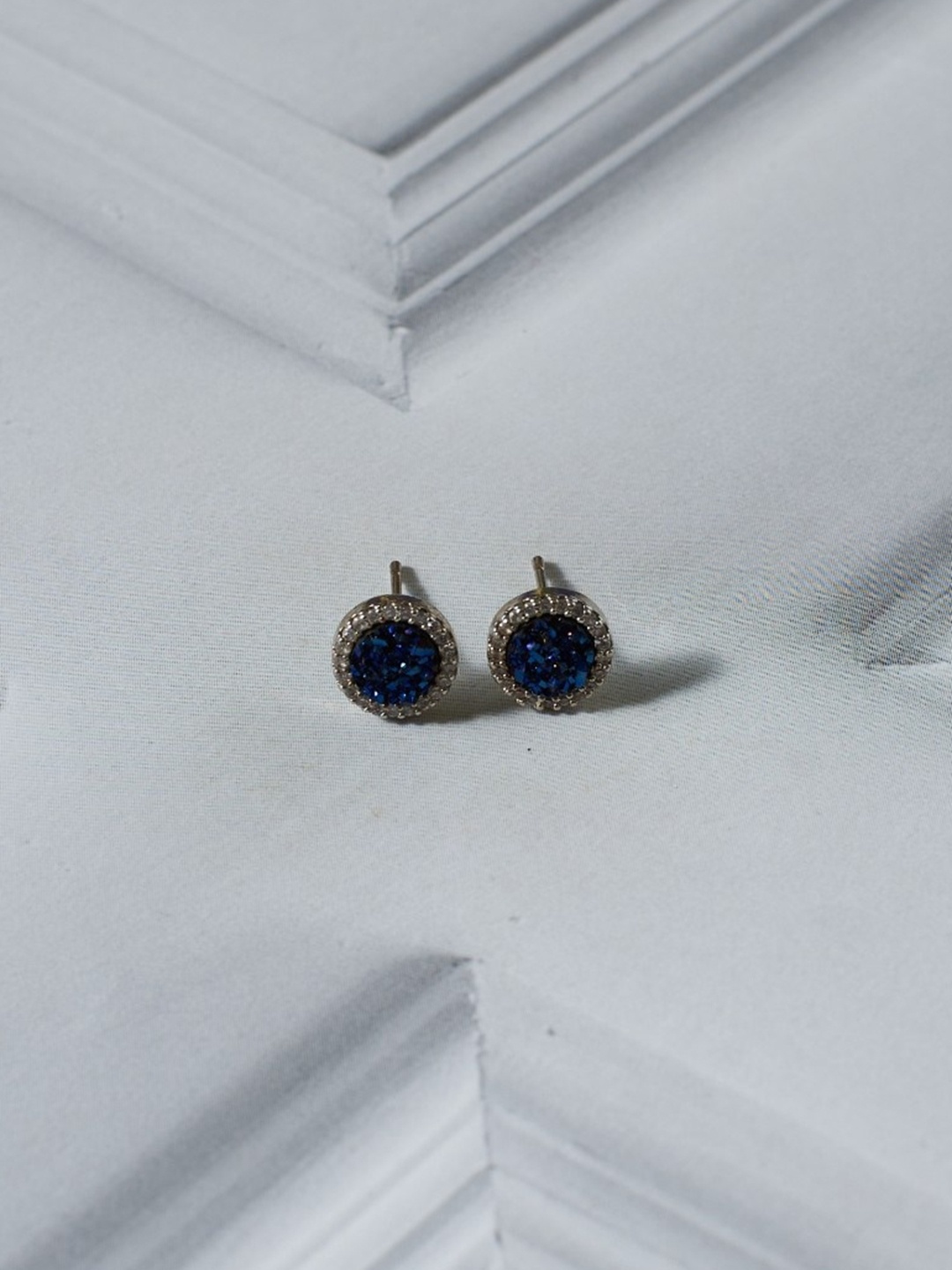 

SALTY Men Stainless Steel Studs Earrings, Blue