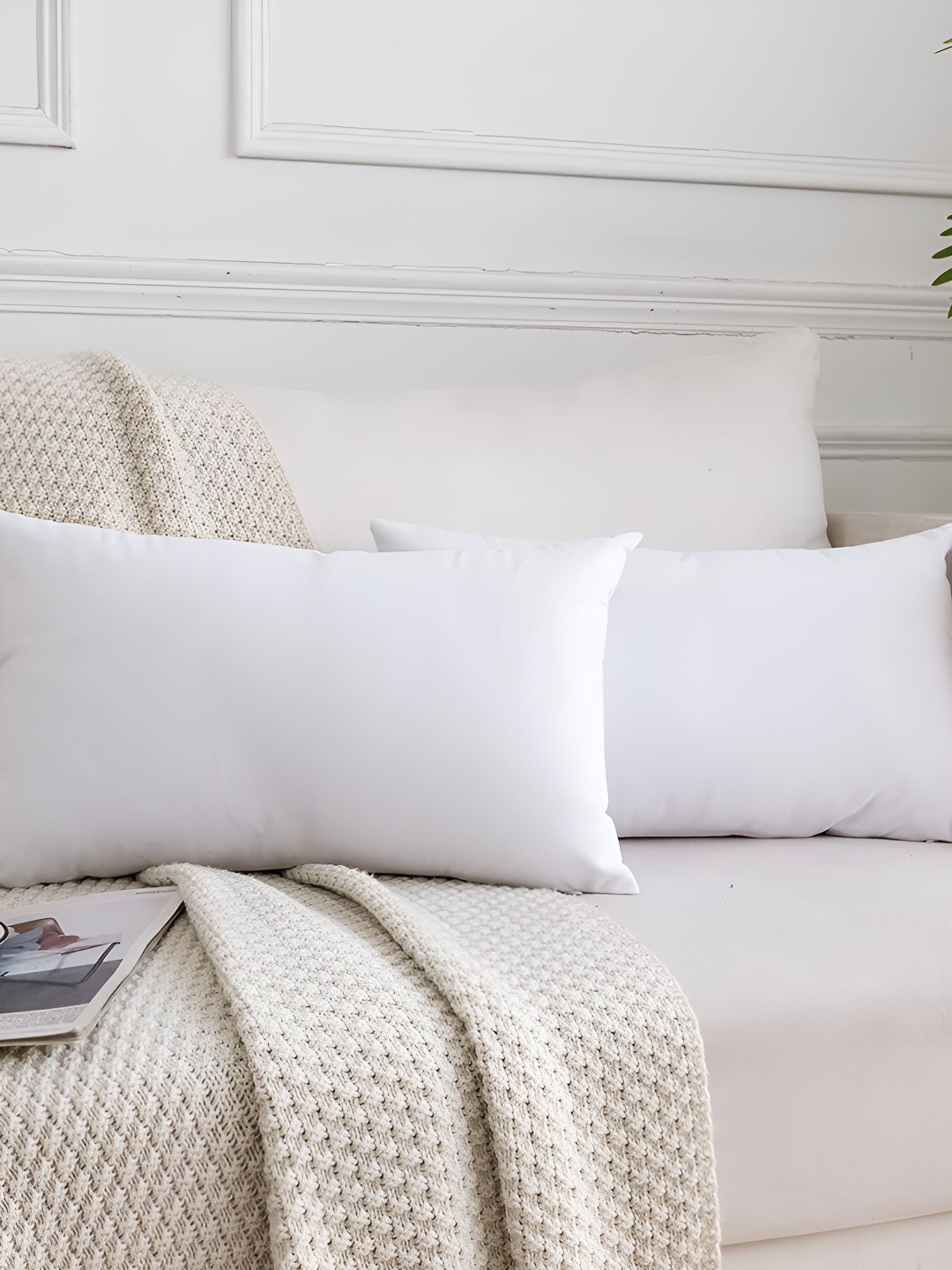 

UrbanArts White 2 Pcs Rectangle Cushions
