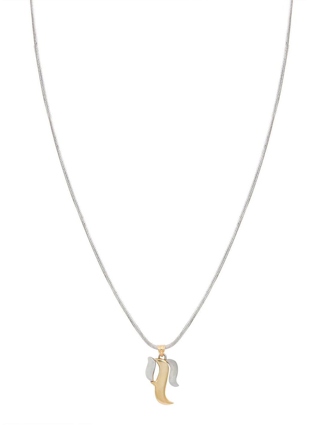 

Unniyarcha Silver-Plated Contemporary Pendant With Chain