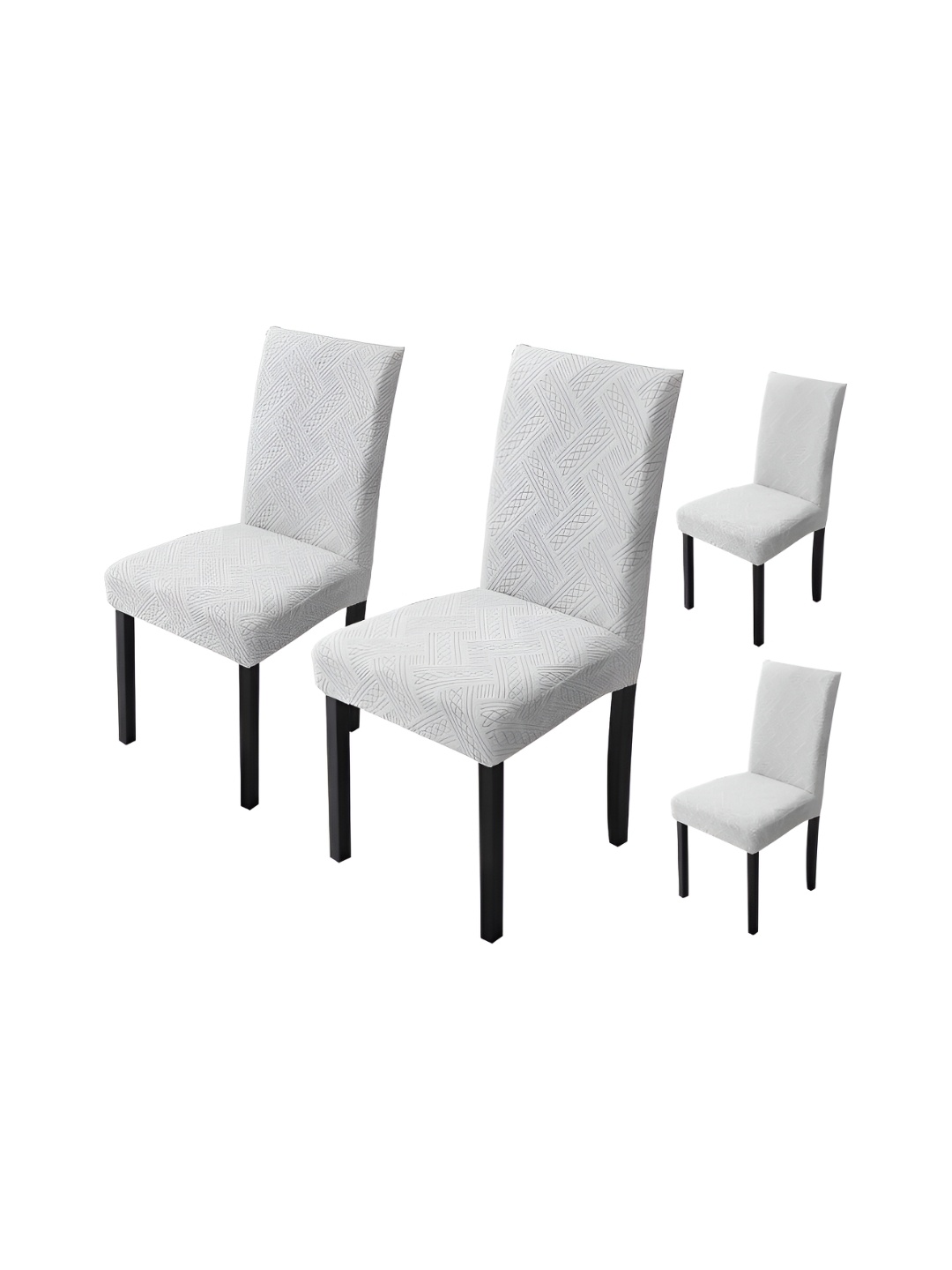 

HOUSE OF QUIRK Grey 4 Pieces Printed Stretchable Chair Cover