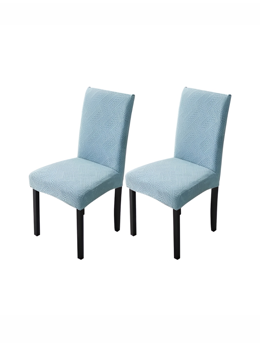 

HOUSE OF QUIRK Blue 2 Pieces Printed Stretchable Dining Table Chair Covers