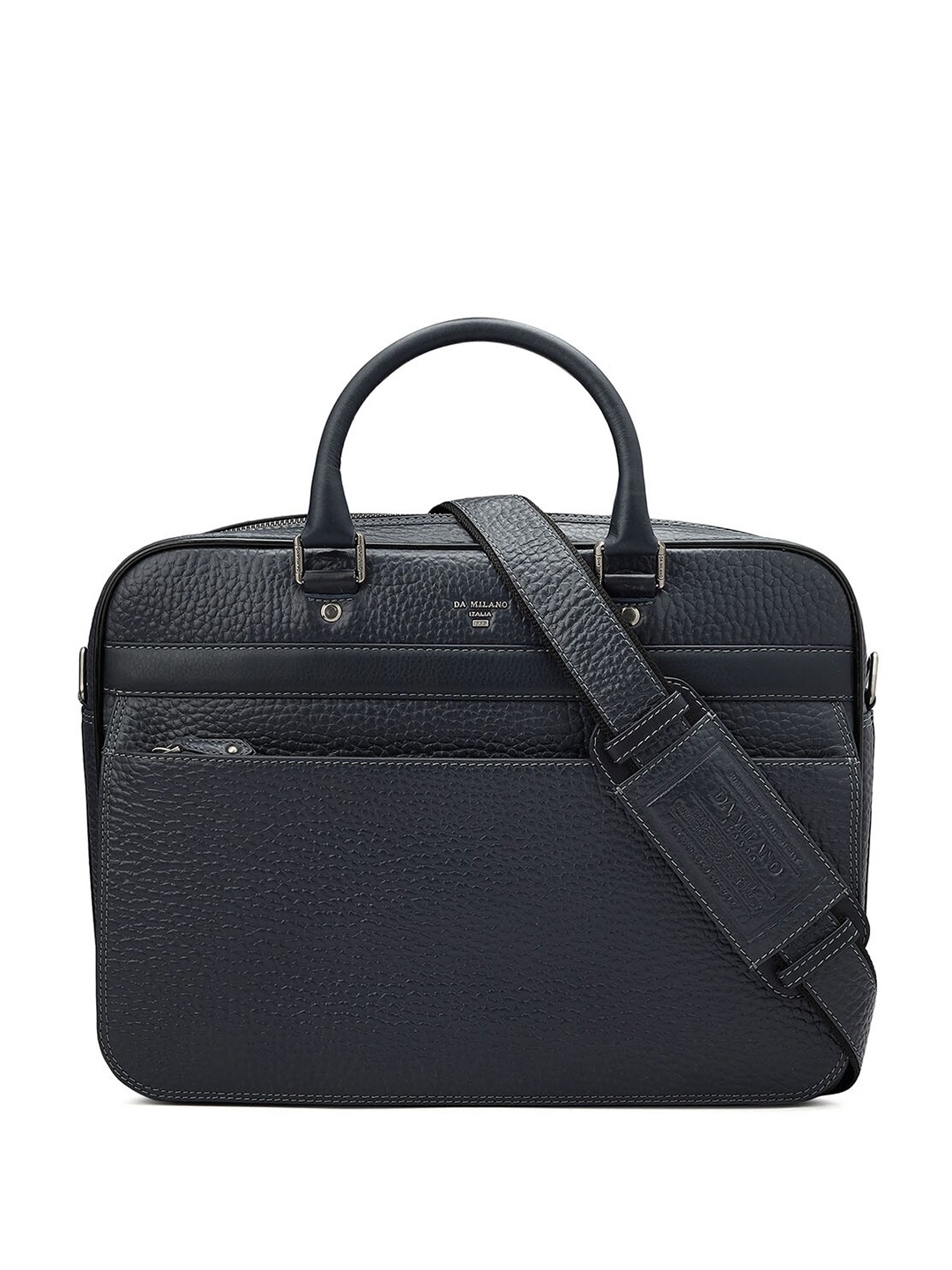 

Da Milano Men Leather Laptop Bag, Blue