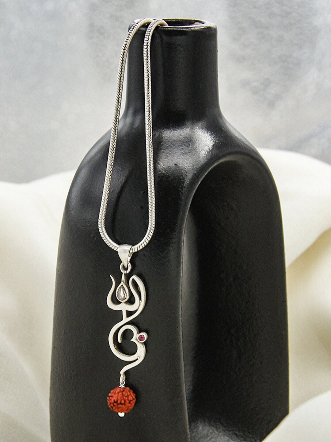 

Unniyarcha Men Silver-Plated 92.5 Silver Contemporary Pendants with Chains