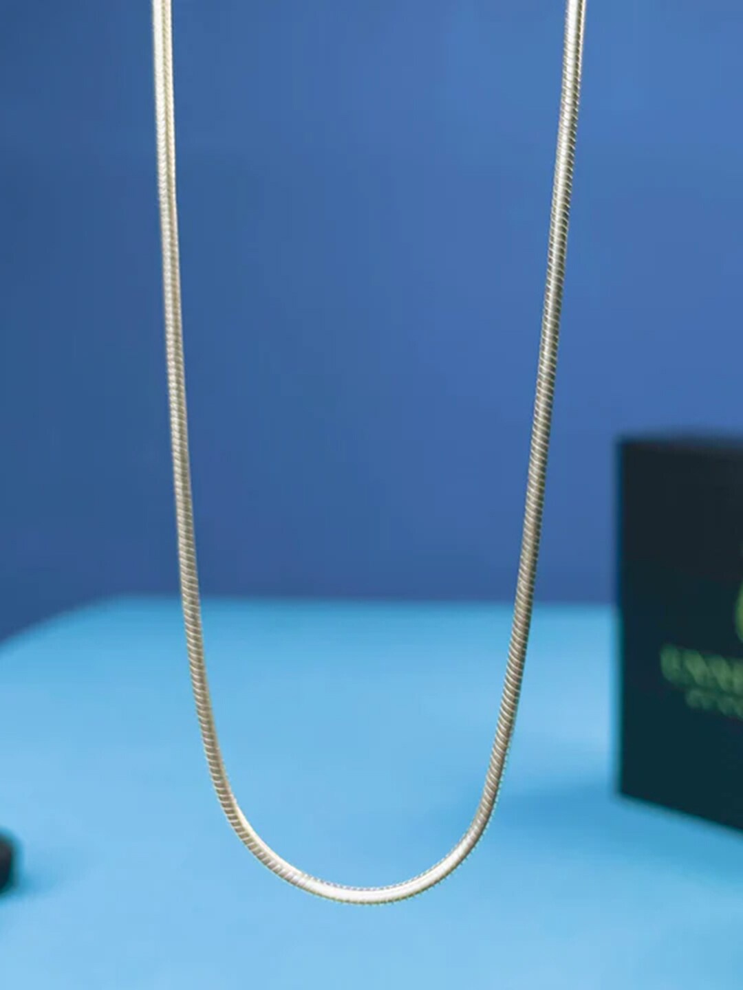 

Unniyarcha Men Silver-Plated 92.5 Silver Oval Pendants with Chains