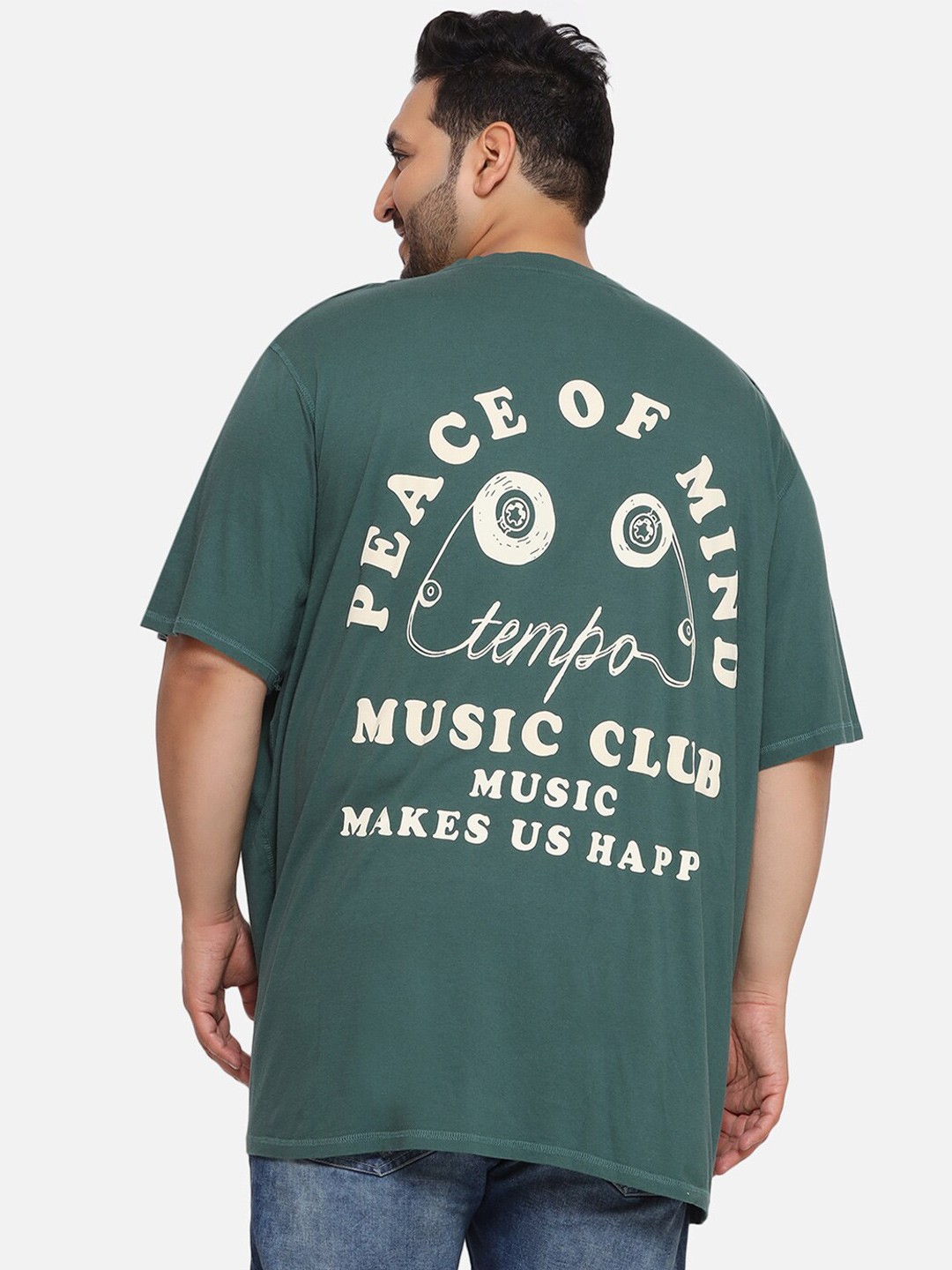 

Santonio Regular Fit Short Sleeves Round Neck Cotton T-shirt, Green