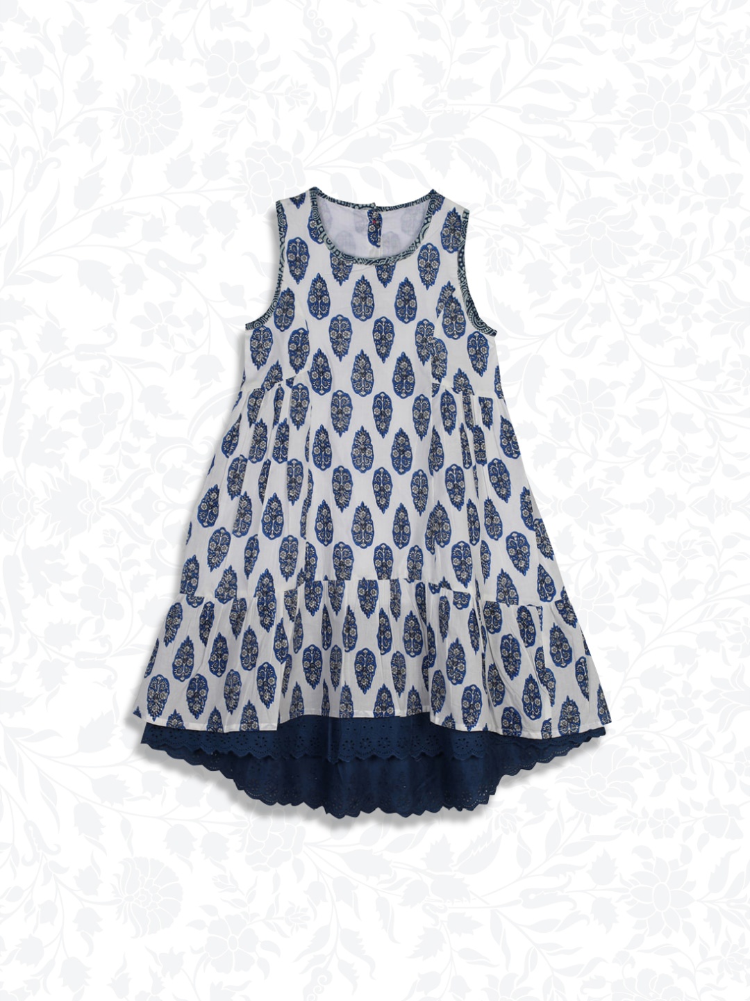 

My Little Lambs Girls White Printed A-Line Dress