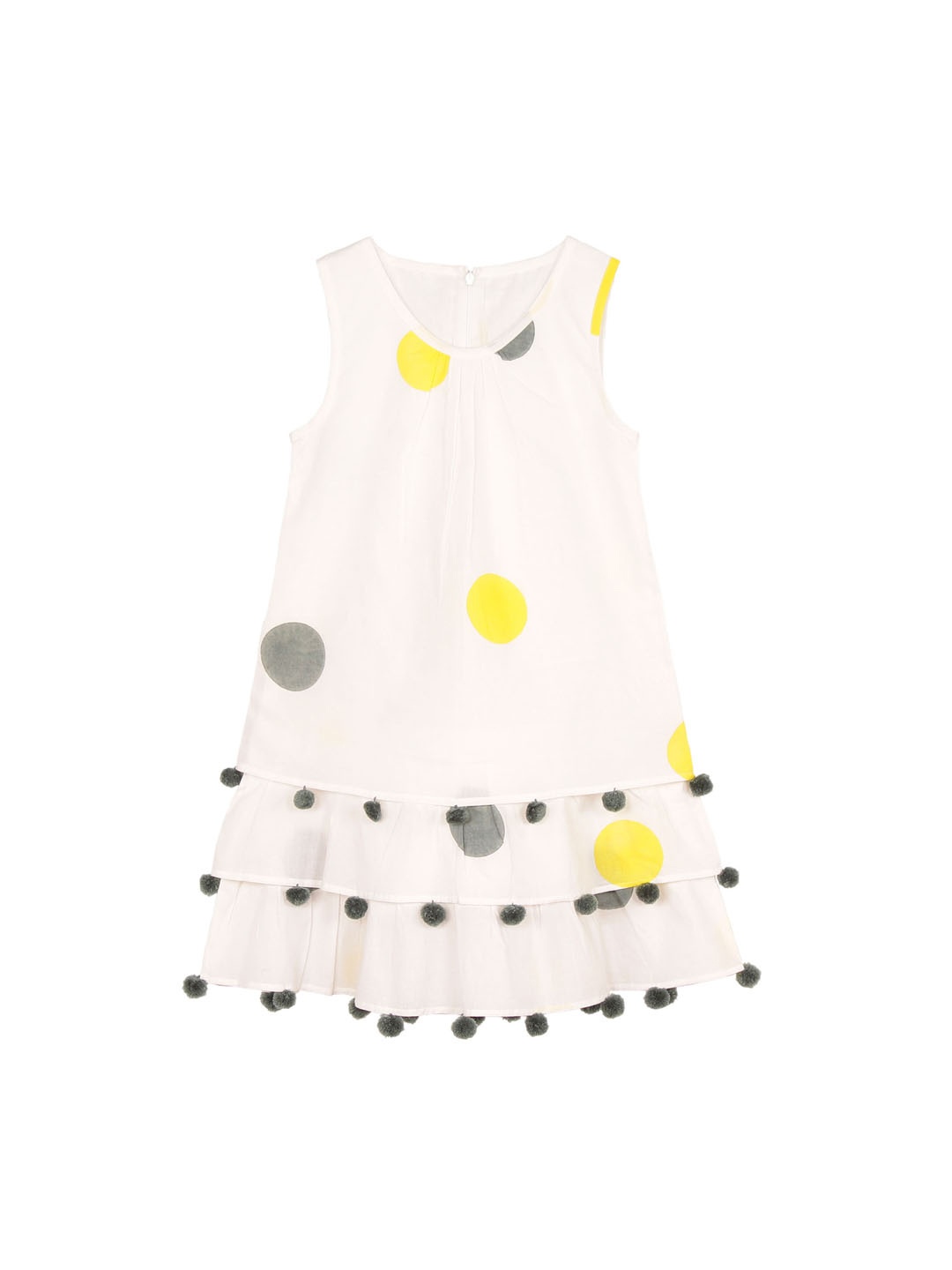 

My Little Lambs Girls White Printed A-Line Dress