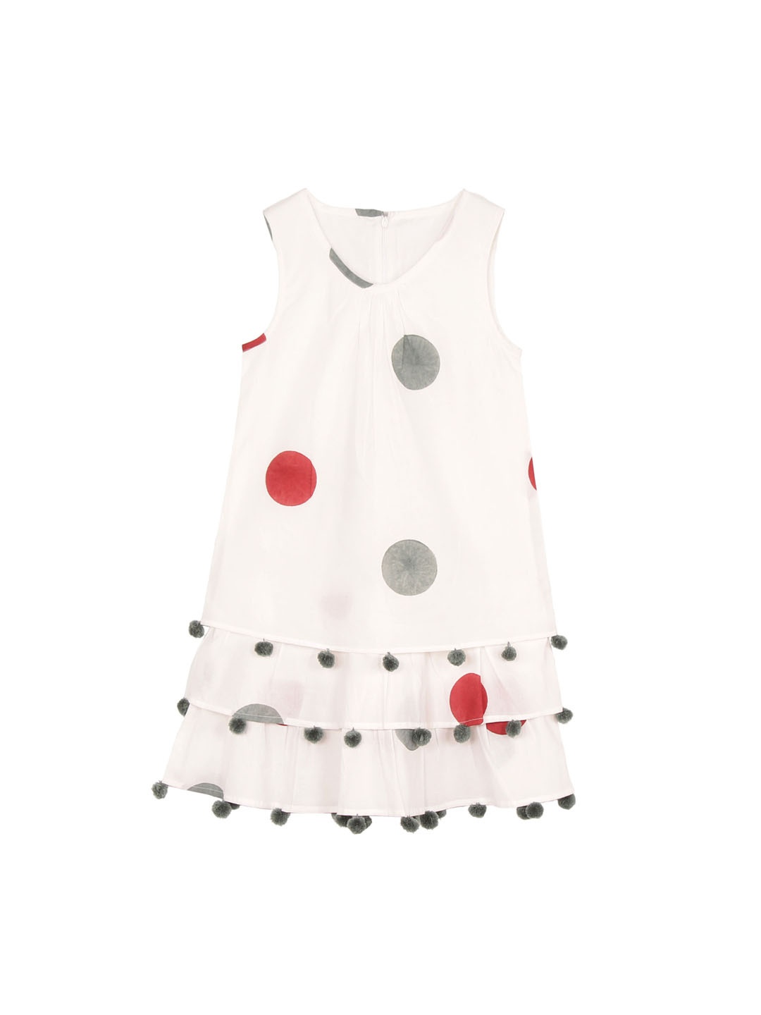 

My Little Lambs Girls White Printed A-Line Dress