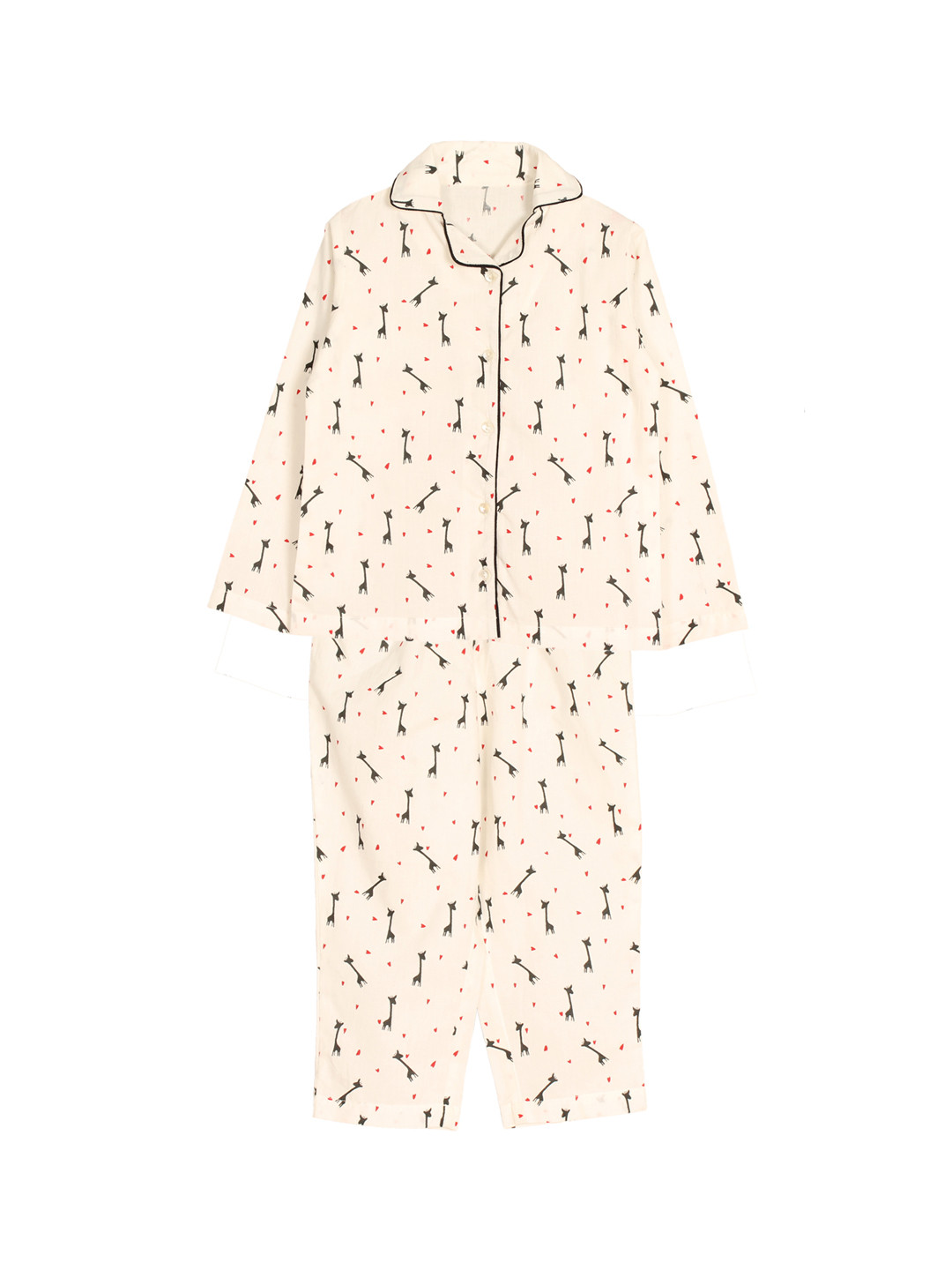 

My Little Lambs Boys Off-White & Red Printed Night Suit
