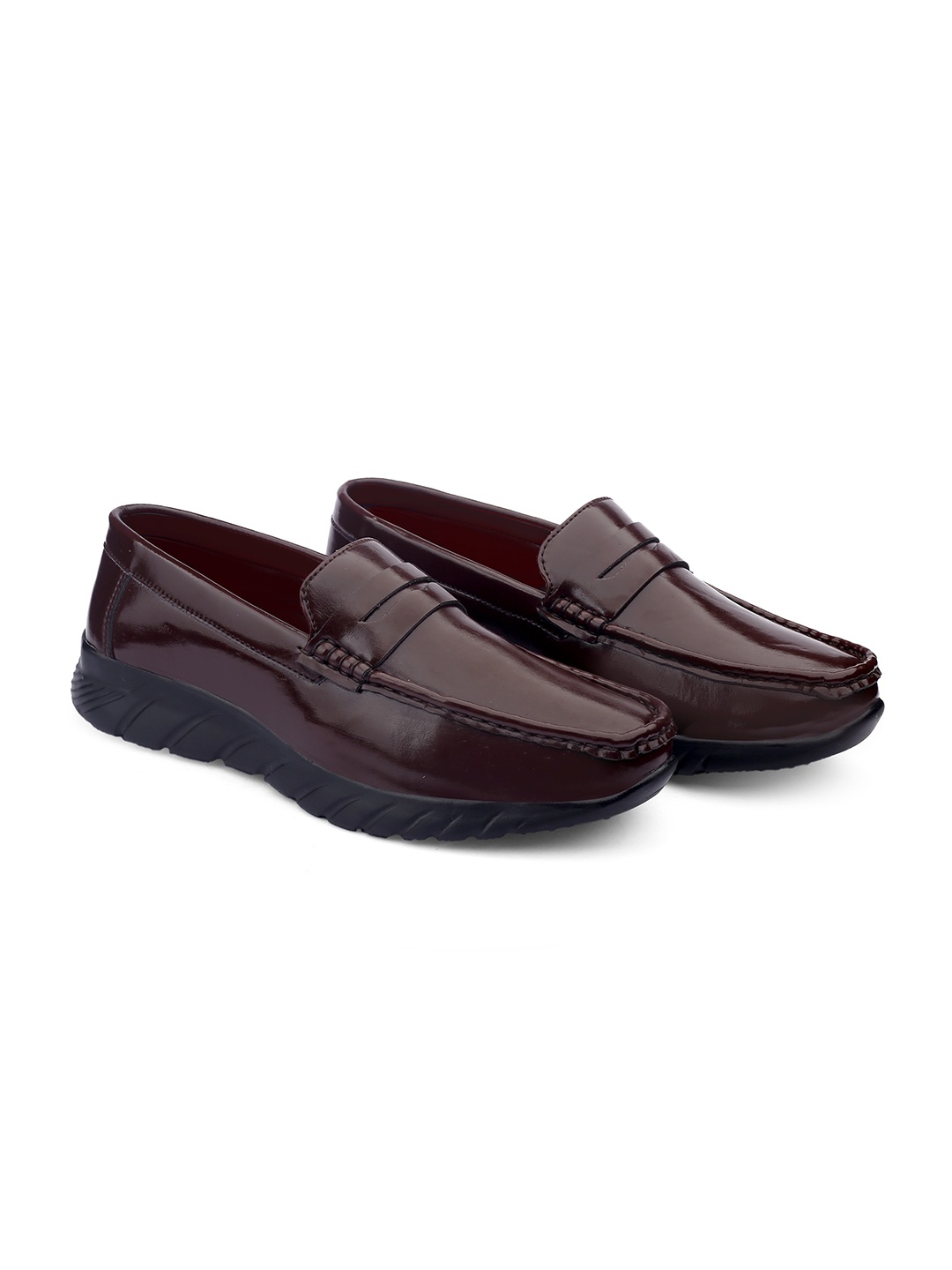 

Bxxy Men Square Toe Loafers, Brown
