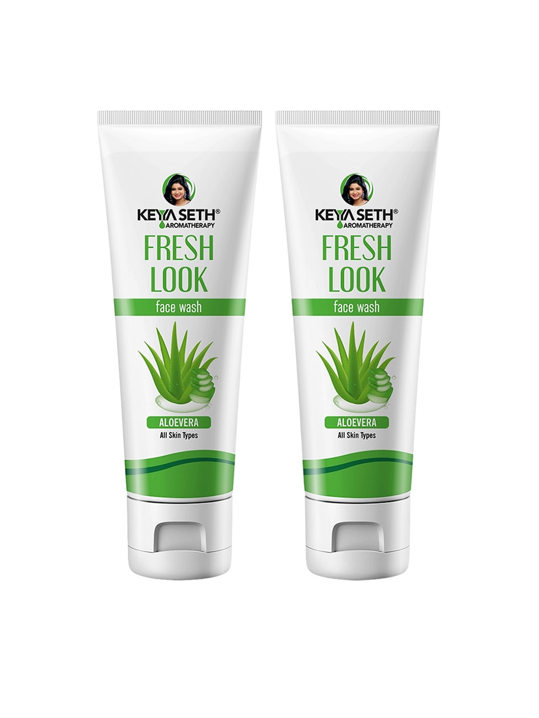 

KEYA SETH Set Of 2 Fresh Look Aloe Vera Face Wash - 100 ml Each, White