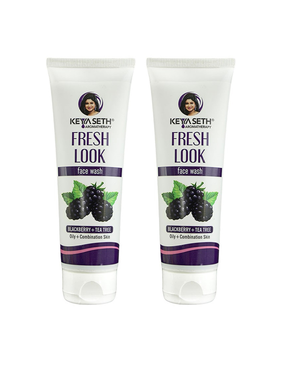 

KEYA SETH Set of 2 Fresh Look Blackberry & Tea Tree Face Wash - 100ml Each, White